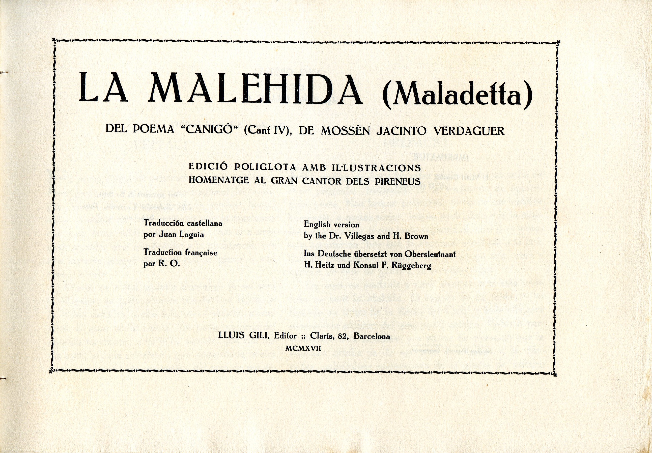 Malehida del poema "Canigó" (Cant IV), La - Miniatura 2