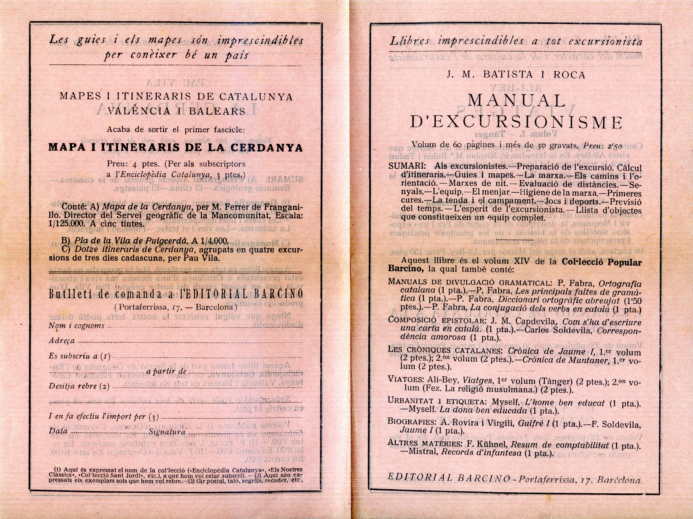 Llibres imprescindibles a tot excursionista : Manual d'excursionisme - Portada