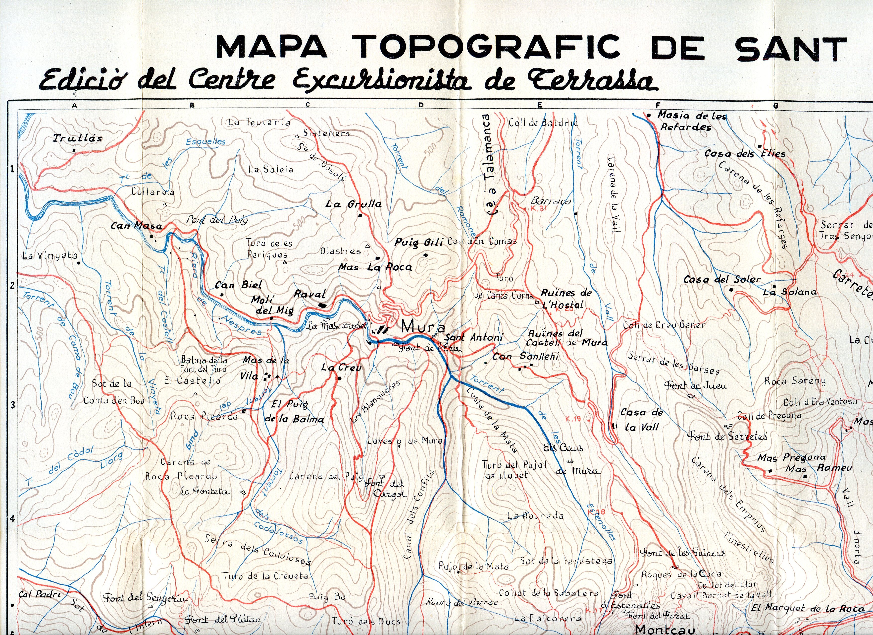 Mapa topogràfic de Sant Llorenç del Munt - Portada