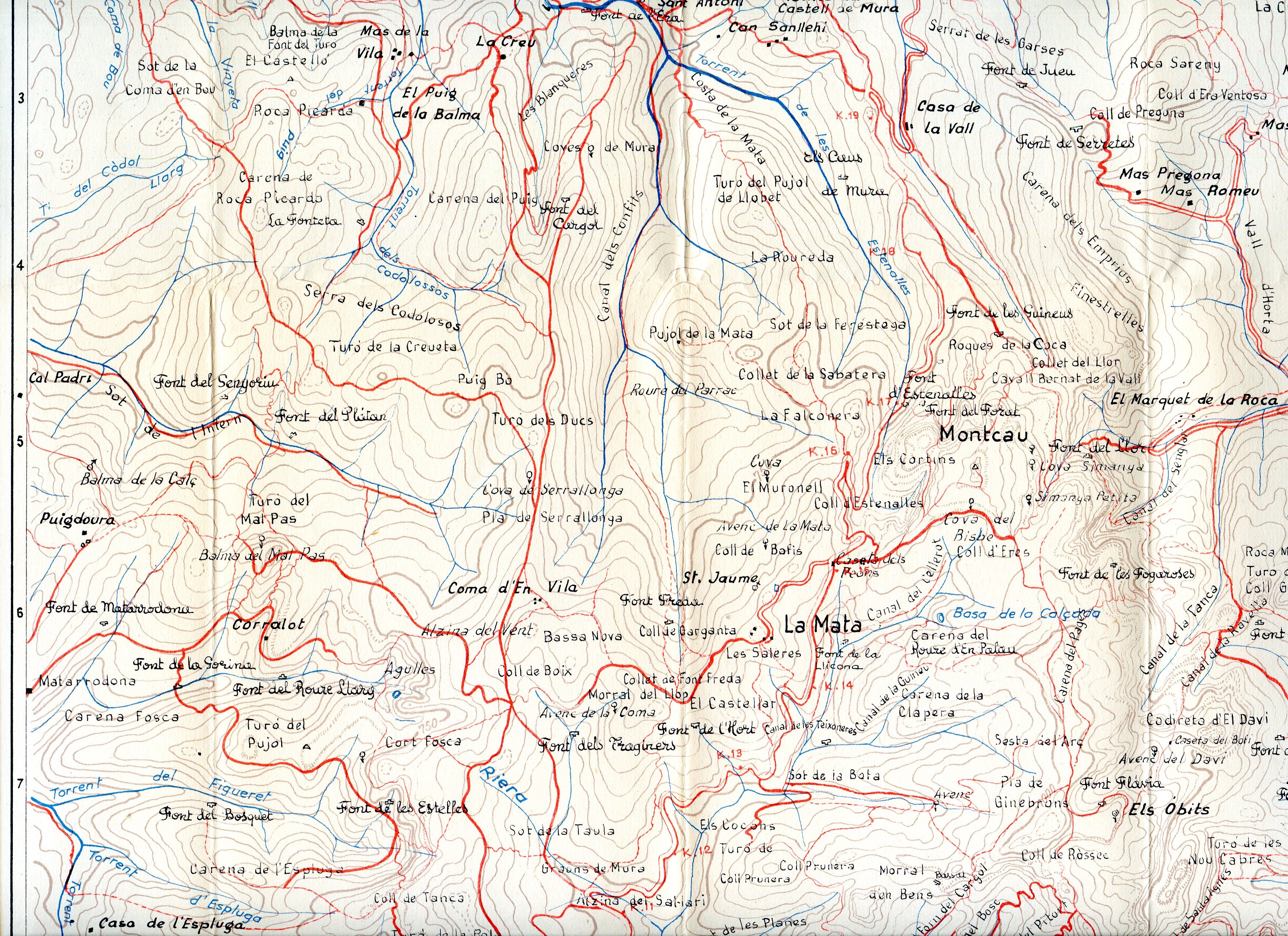 Mapa topogràfic de Sant Llorenç del Munt - Miniatura 2