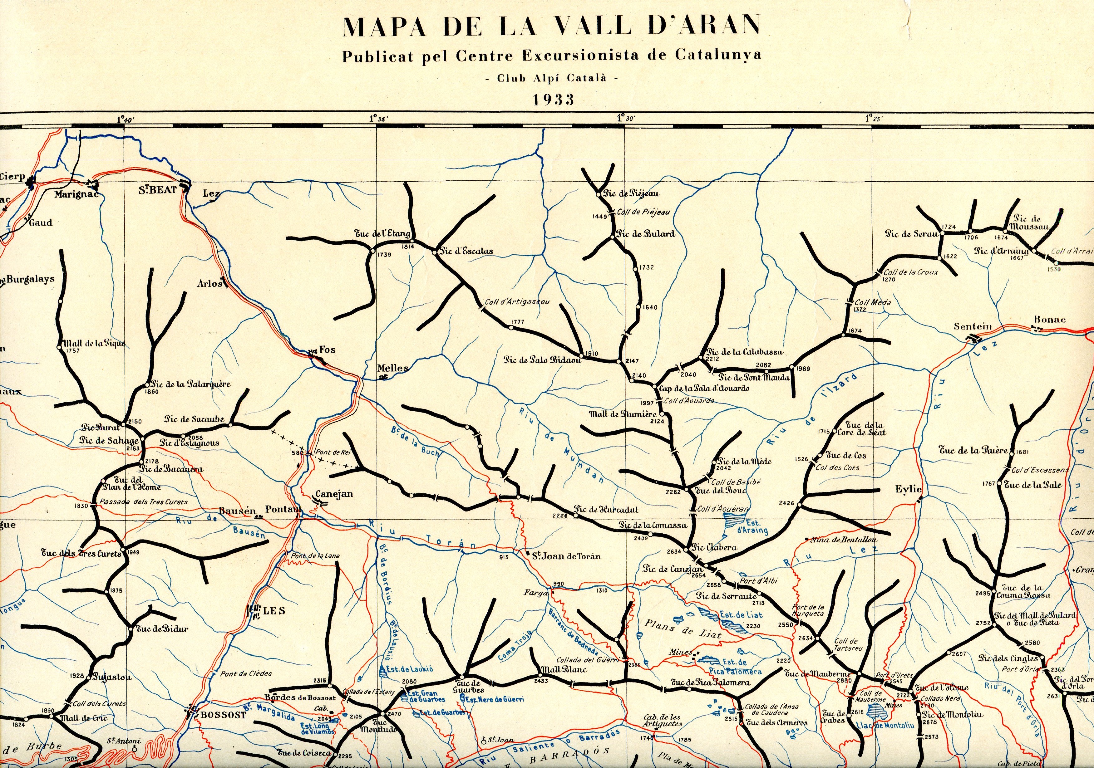 Mapa de la Vall d'Aran - Portada