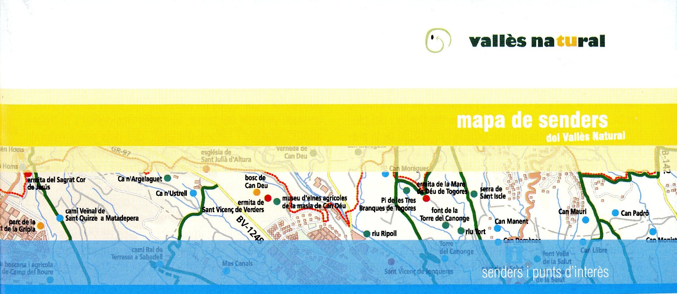 Mapa de senders del Vallès Natural : Senders i punts d'interès - Portada