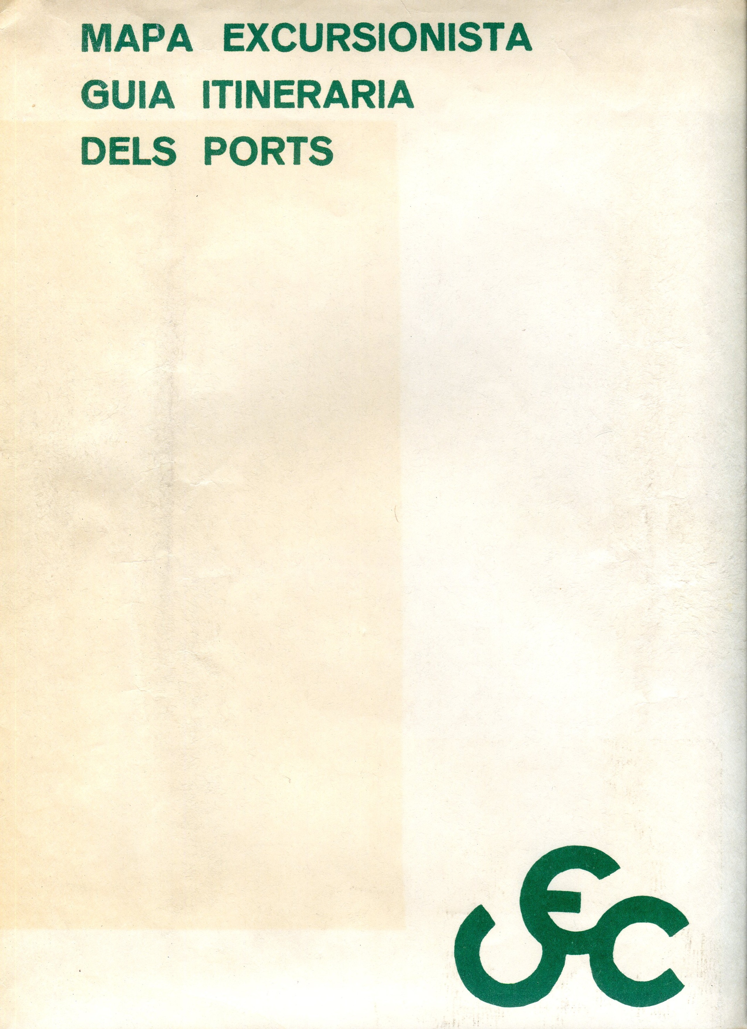 Guia itineraria dels Ports : Baix Ebre, Matarranya, Montsià i Terra Alta : mapa excursionista - Portada