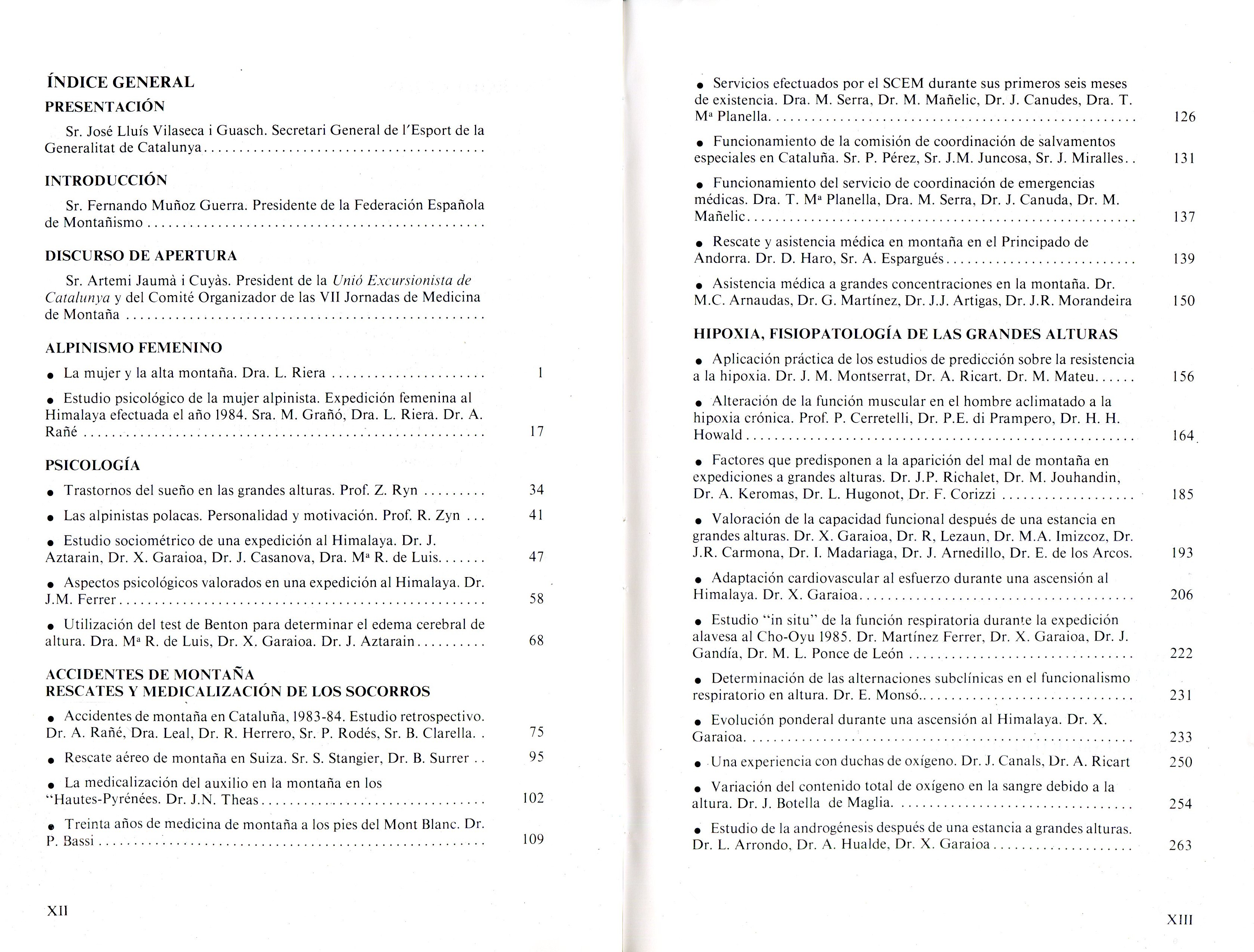 Medicina de montaña : Patologia ambiental de la alta cota : VII Jornadas de Medicina de Montaña Barcelona, 1-2 de Noviembre, 1985 - Miniatura 2