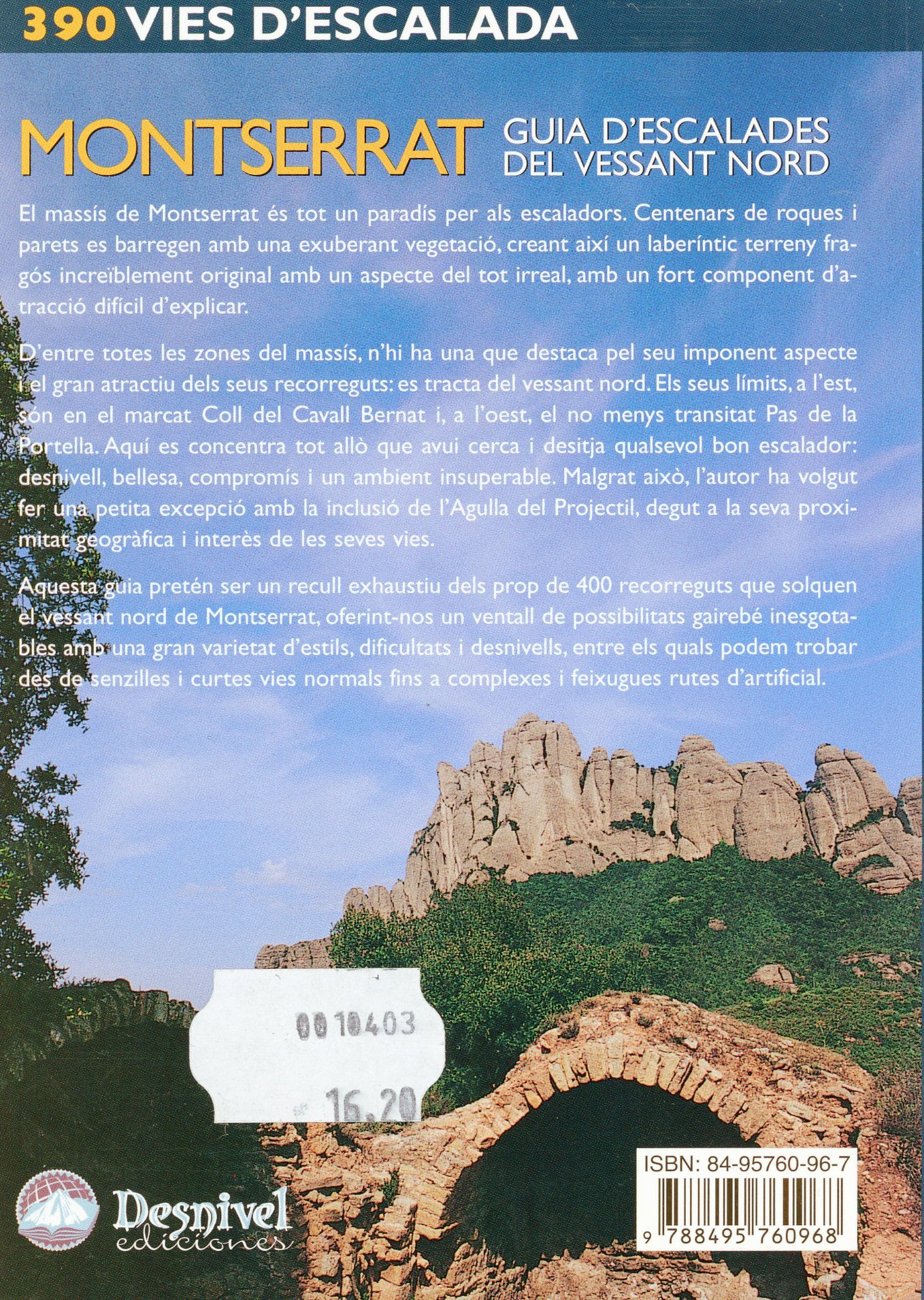 Montserrat : Guia d'escalades del vessant nord : 390 vies d'escalada - Miniatura 4