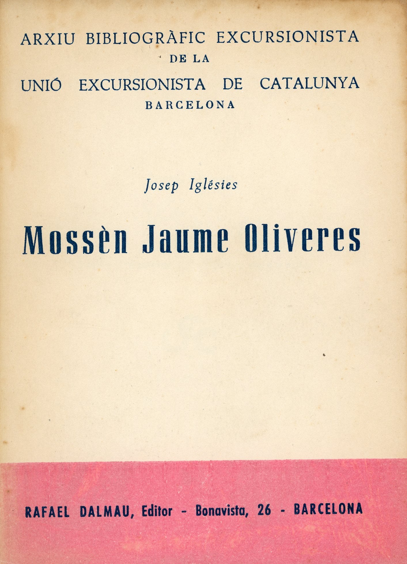 Mossèn Jaume Oliveres - Portada