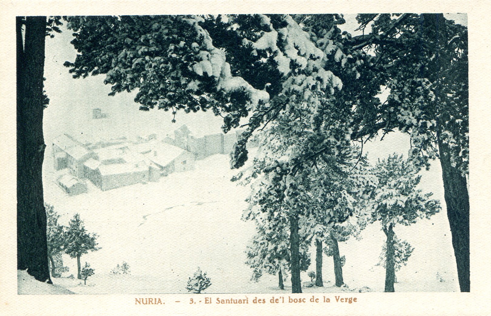 NURIA. - 3. - El Santuari des de'l bosc de la Verge - Portada