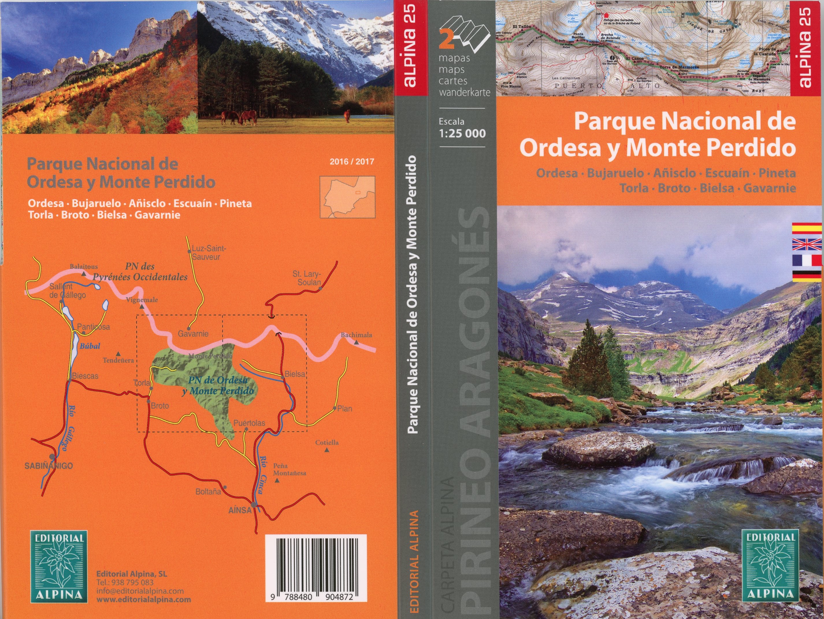 Parque Nacional de Ordesa y Monte Perdido : Ordesa · Bujaruelo · Añisclo · Escuaín · Pineta · Torla · Broto · Bielsa · Gavarnie - Portada