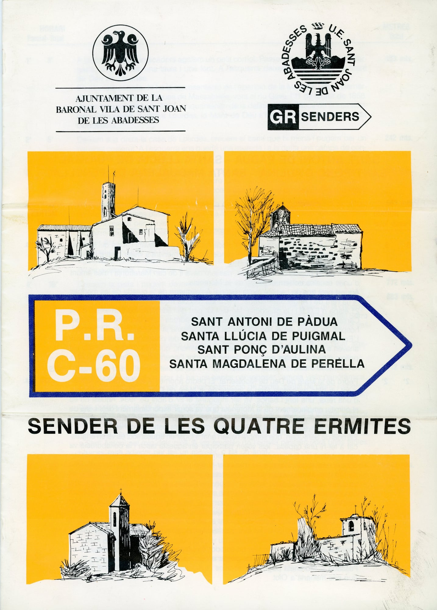 P.R. C-60 : Sender de les quatre ermites : Sant Antoni de Pàdua, Santa Llúcia de Puigmal, Sant Ponç d'Aulina, Santa Magdalena de Perella - Portada