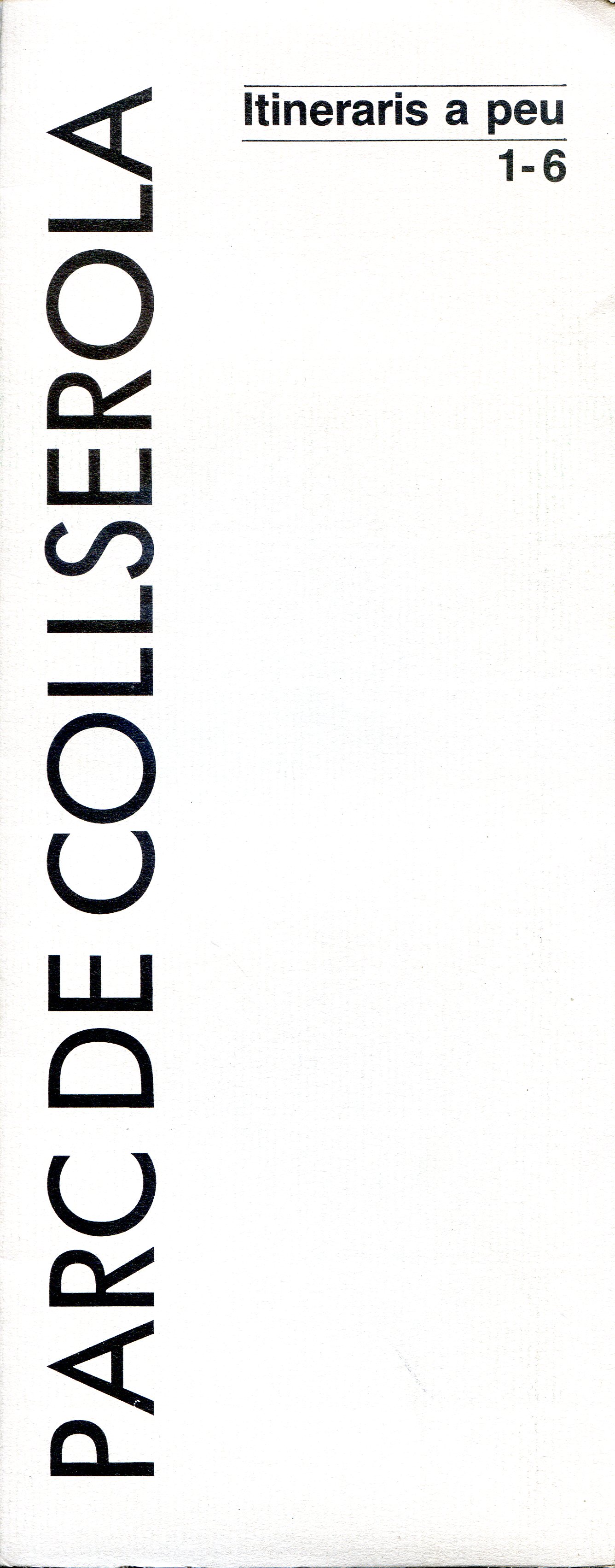 Parc de Collcerola : Itineraris a peu 1-6 - Portada
