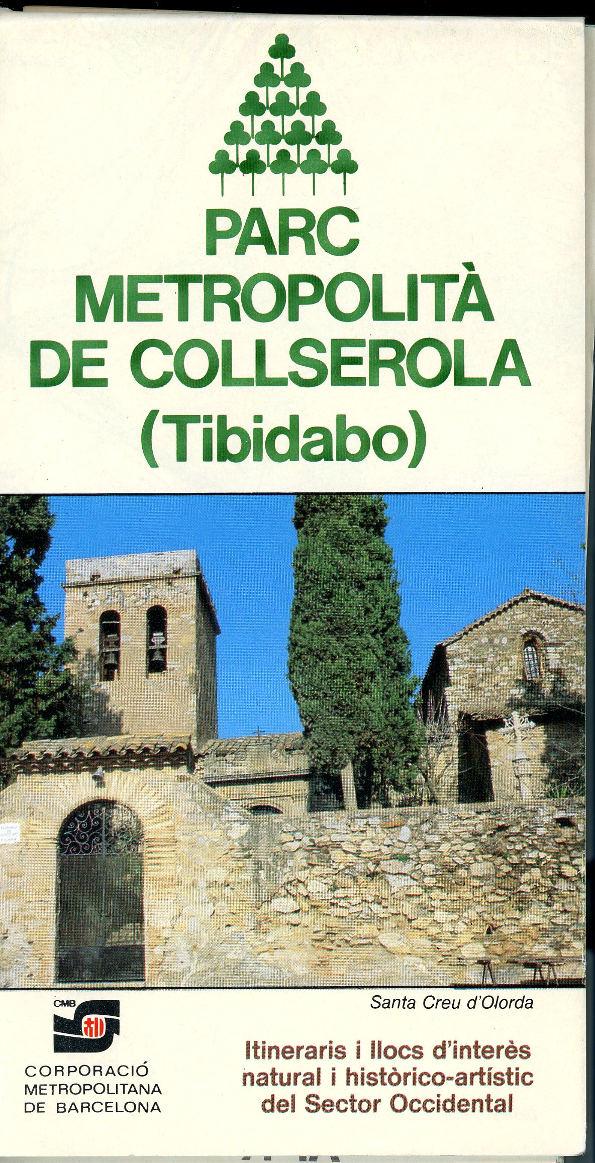 Parc Metropolità de Collserola (Tibidabo) : Plànol dels itineraris i llocs d'interès - Portada