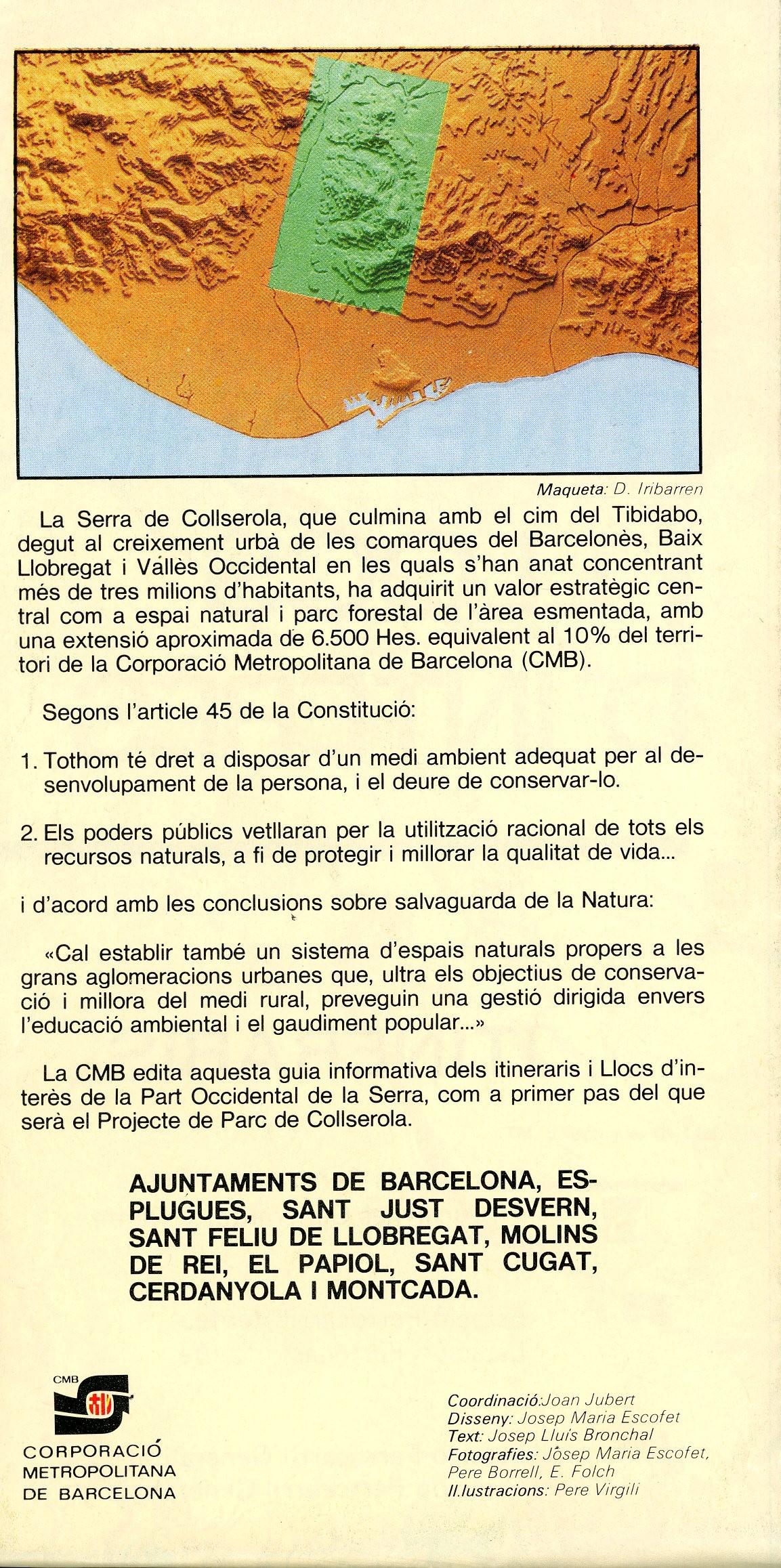Parc Metropolità de Collserola (Tibidabo) : Plànol dels itineraris i llocs d'interès - Miniatura 2