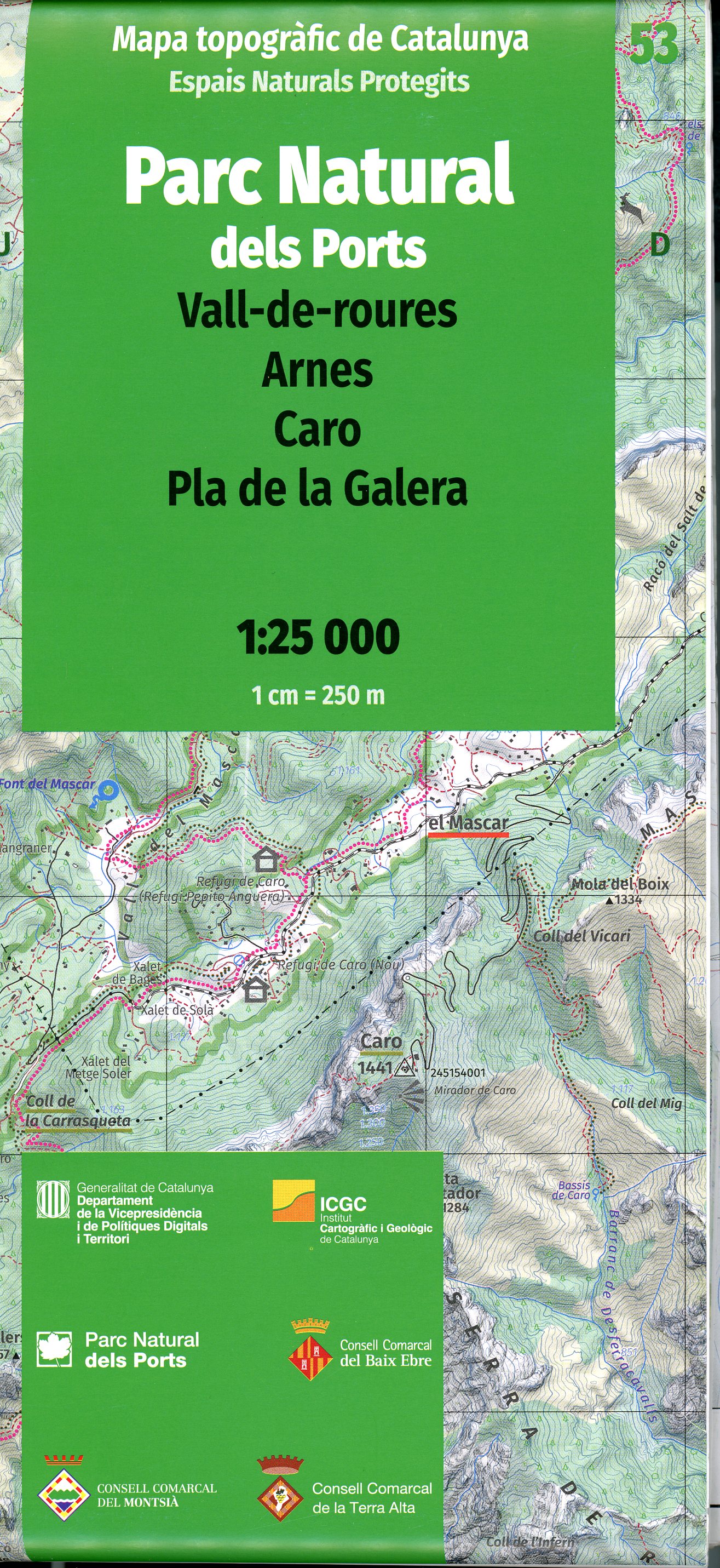 Parc Natural dels Ports : Vall-de-roures · Arnes · Caro · Pla de la Galera - Portada