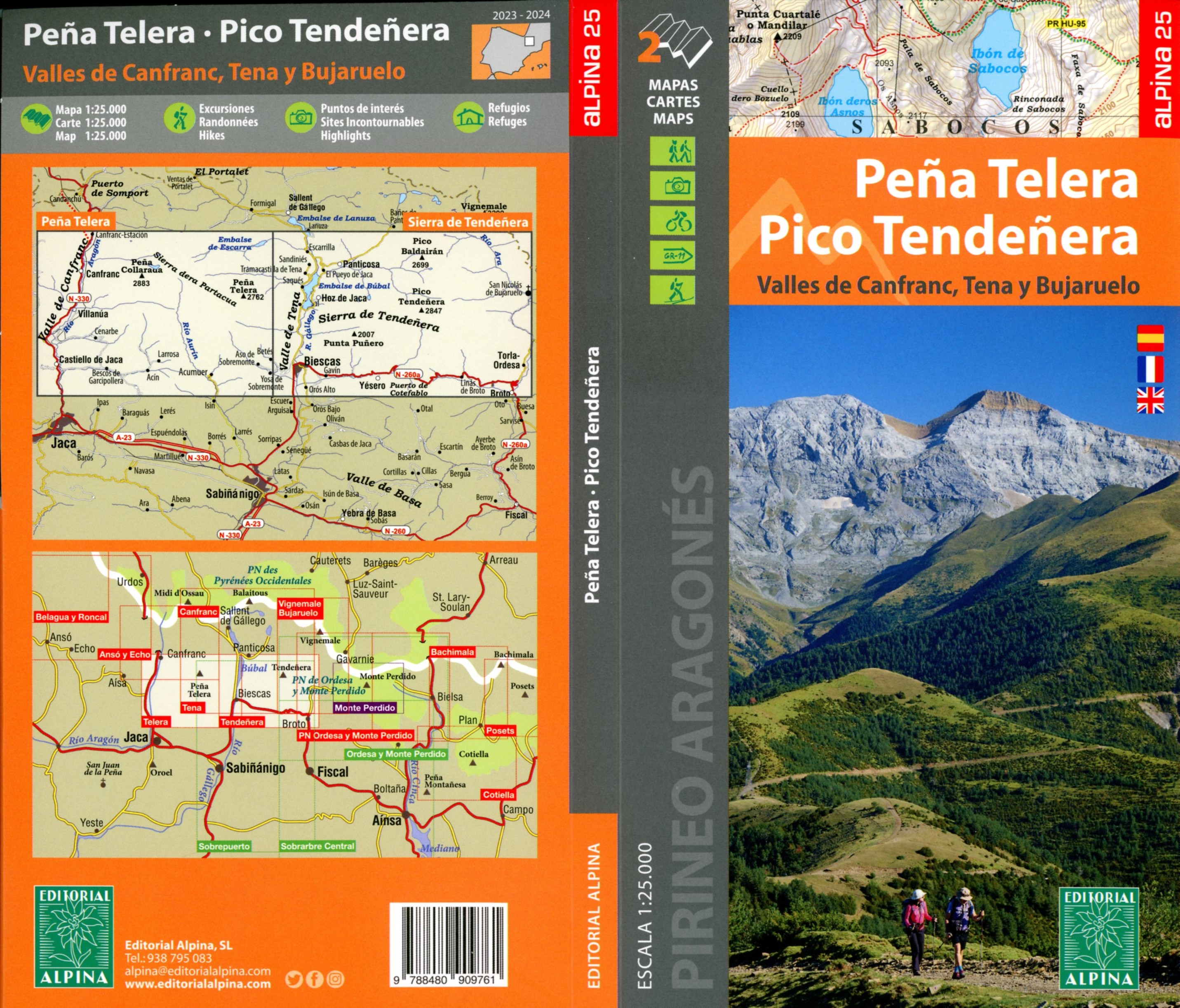 Peña Telera · Pico Tendeñera : Valles de Canfranc, Tena y Bujaruelo - Portada