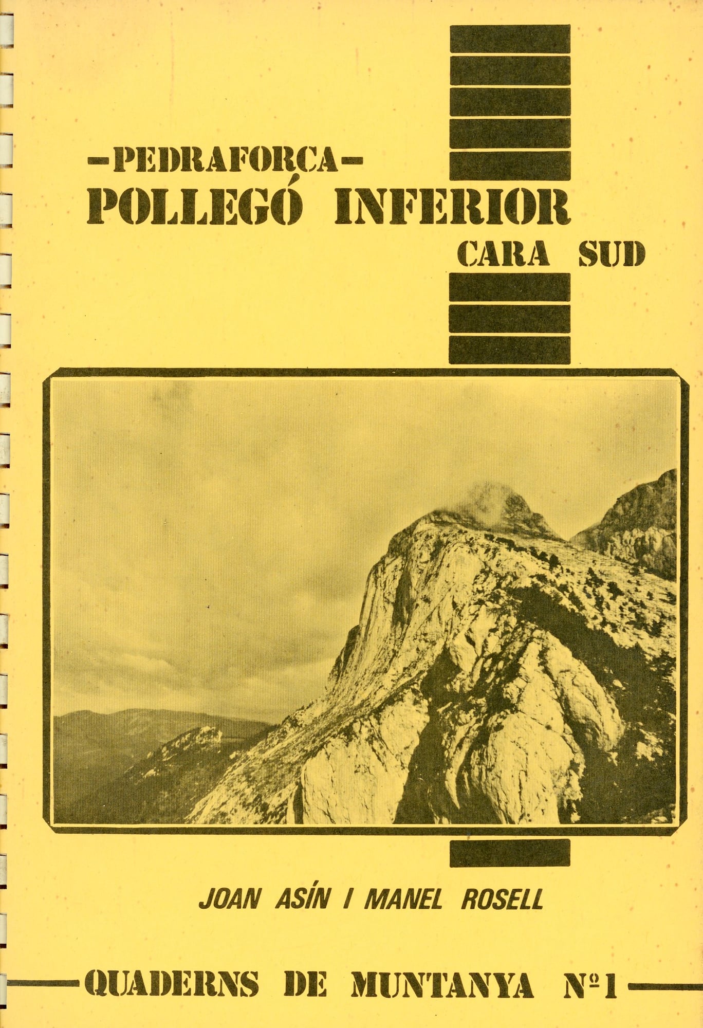 Pedraforca : Pollegó Inferior cara sud - Portada
