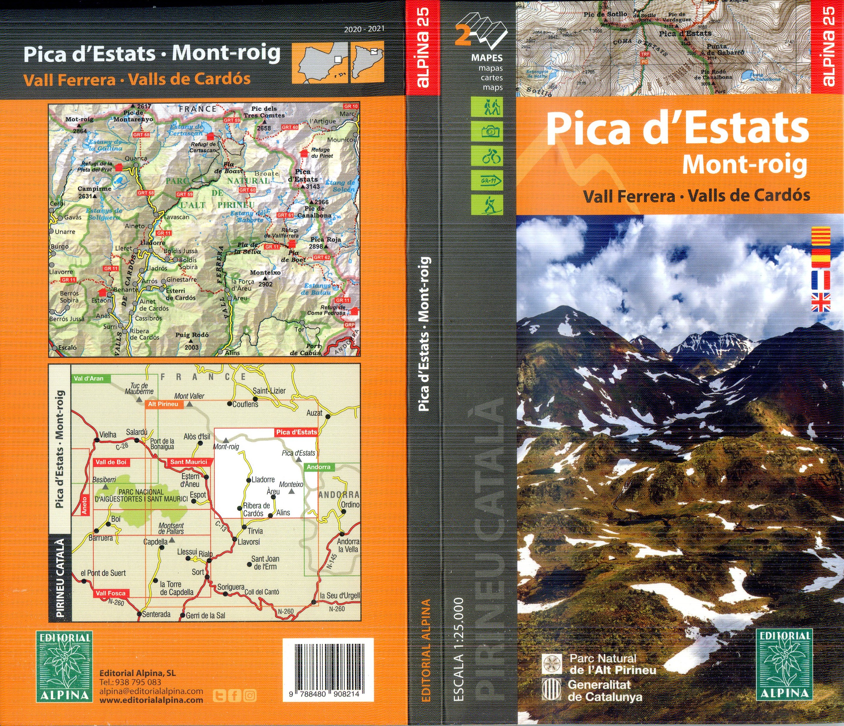 Pica d'Estats - Mont-roig : Vall Ferrera · Valls de Cardós - Portada