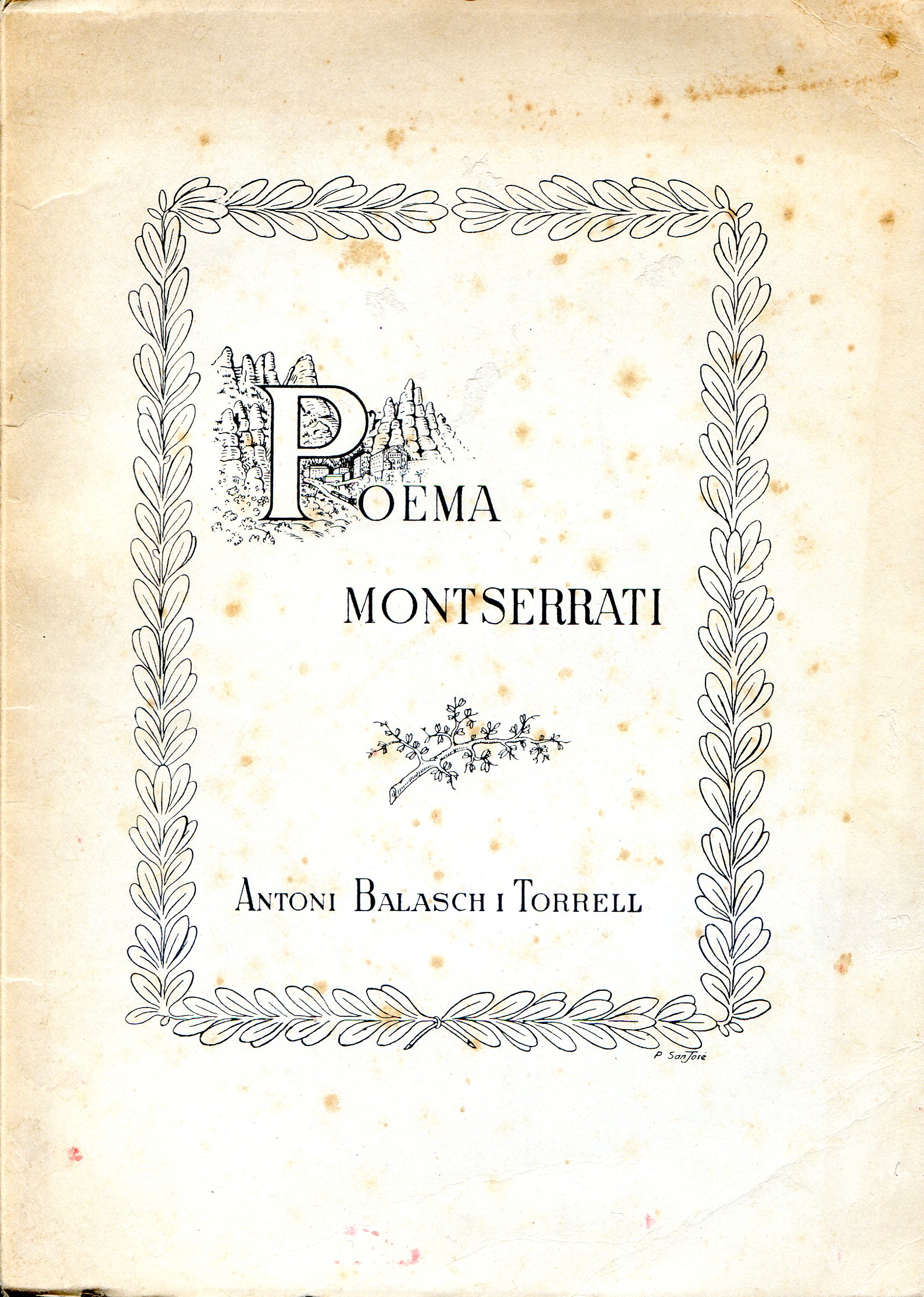 Poema Montserratí : (Batecs de la Muntanya Santa) - Portada