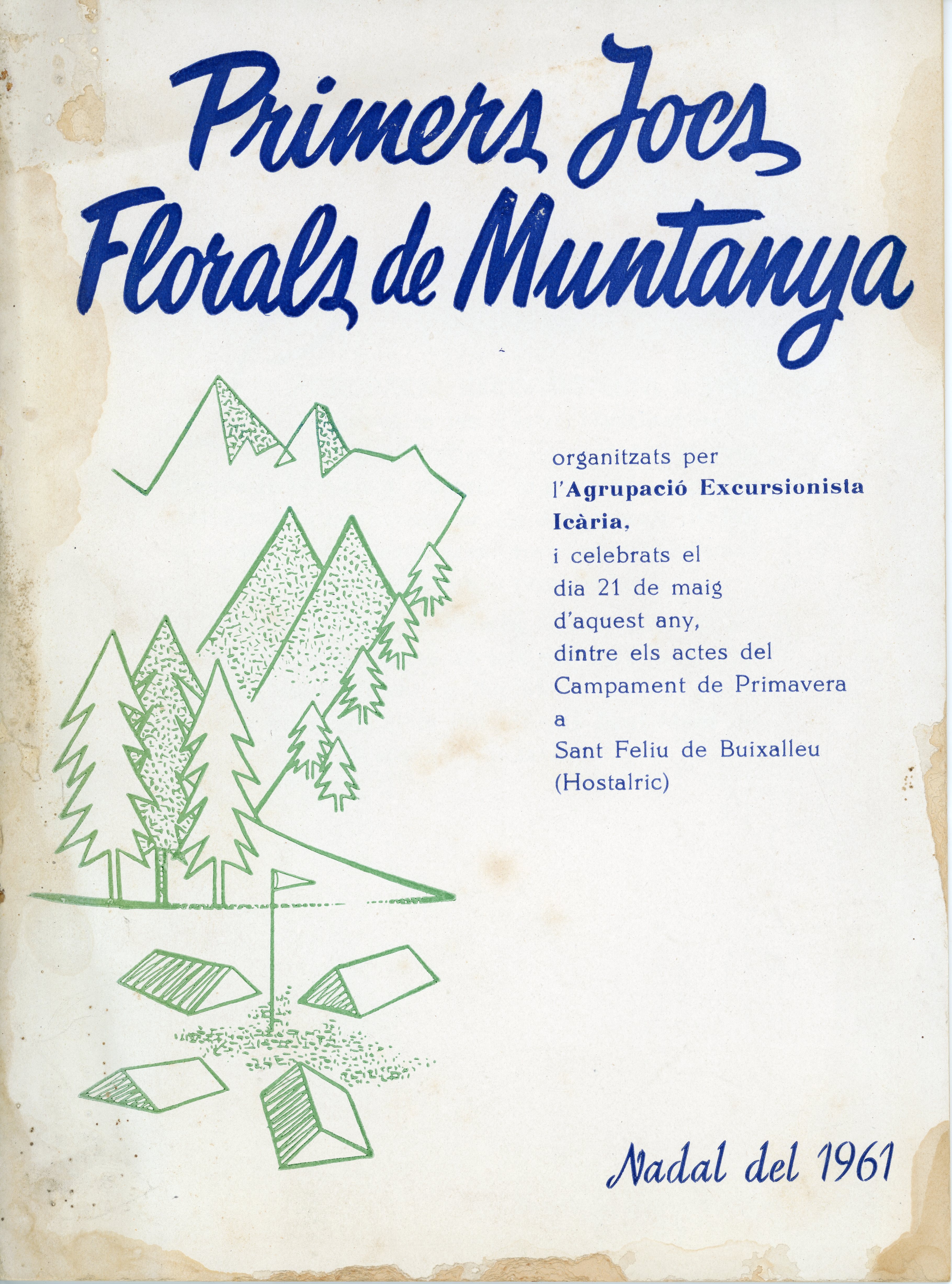 Primers Jocs Florals de Muntanya - Portada