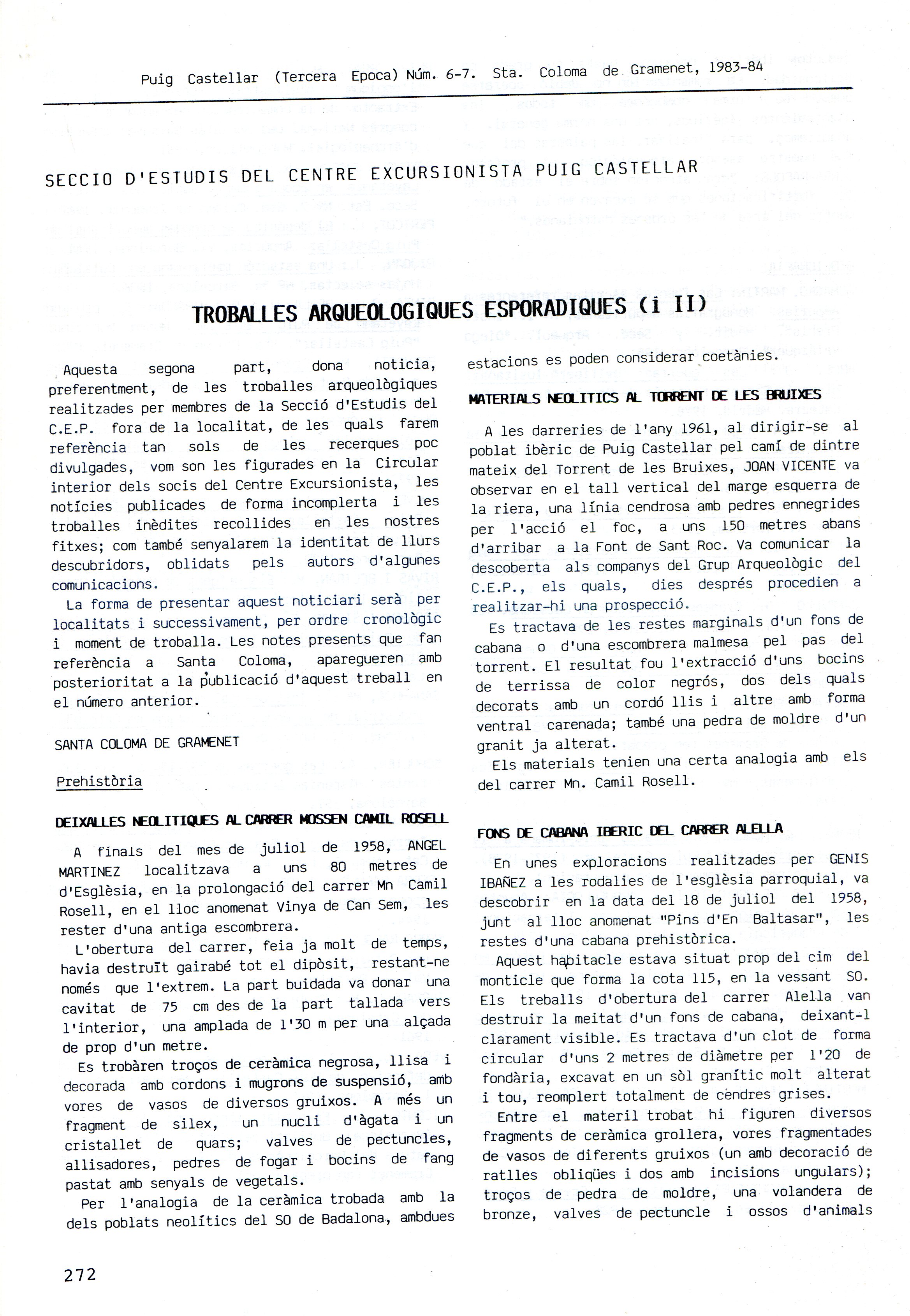 Troballes arqueològiques esporàdiques - Miniatura 2