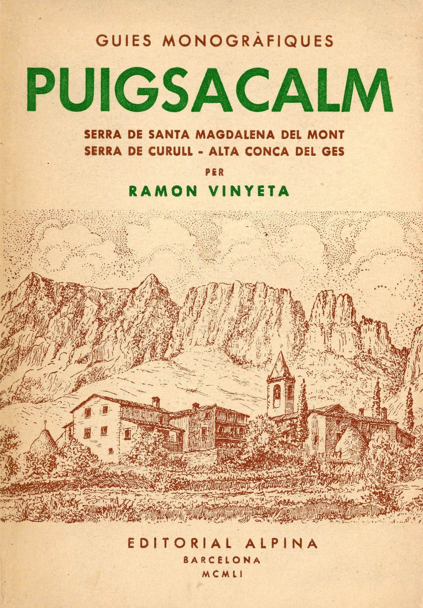 Puigsacalm : Serra de Santa Magdalena del Mont. Serra Curull - Alta conca del Ges. - Portada
