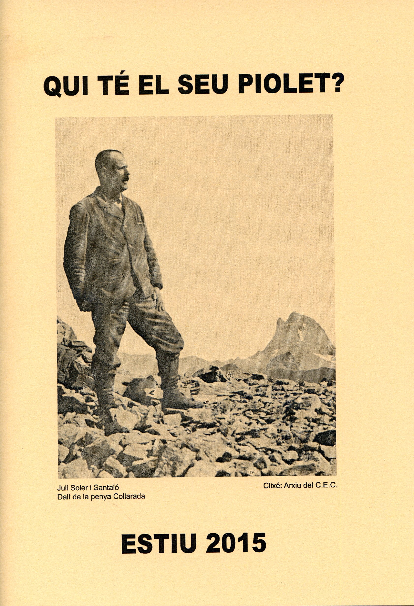 Qui té el seu piolet? : Estiu 2015 - Portada