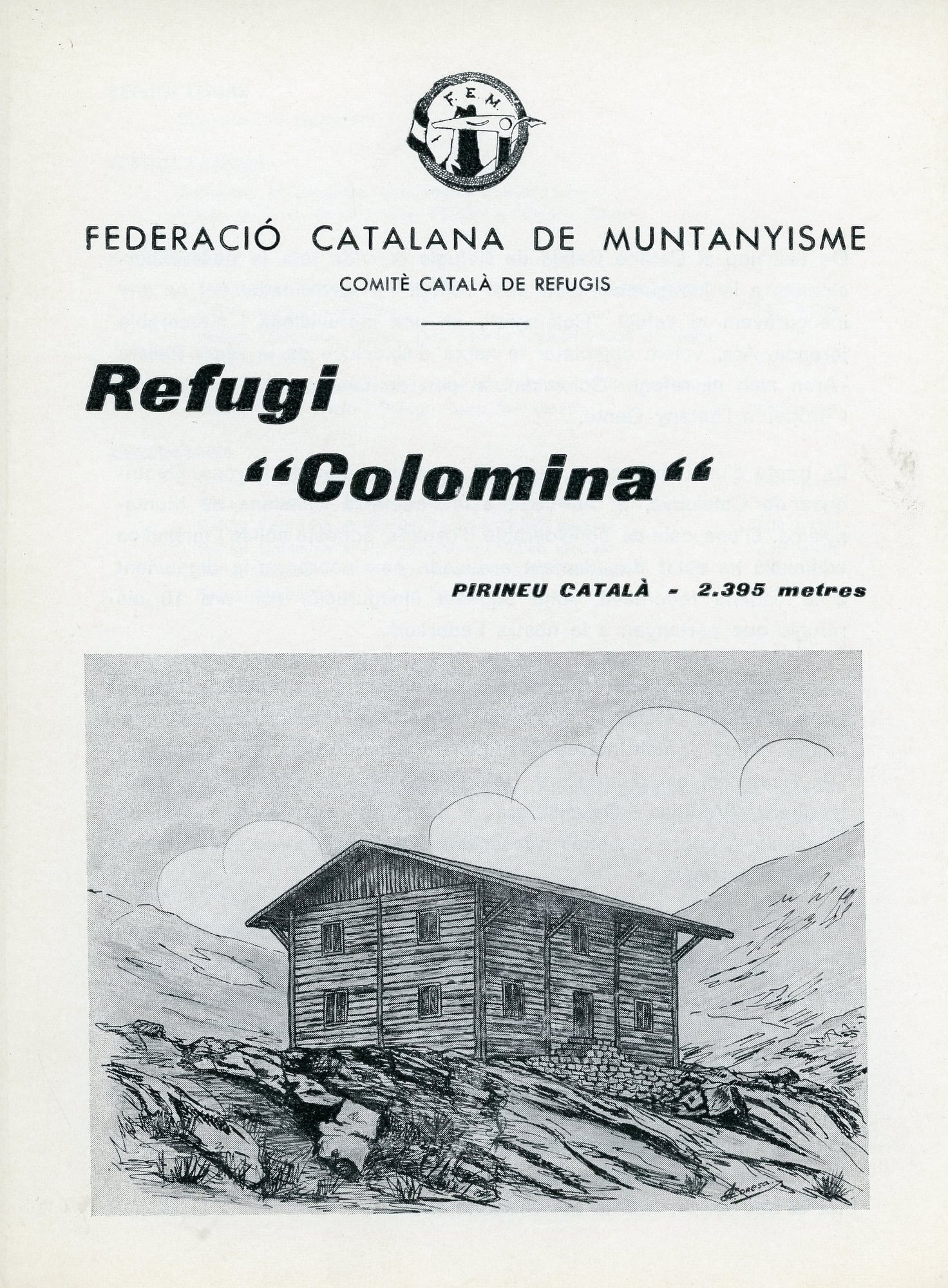 Refugi "Colomina" : Pirineu Català - 2.395 metres - Portada