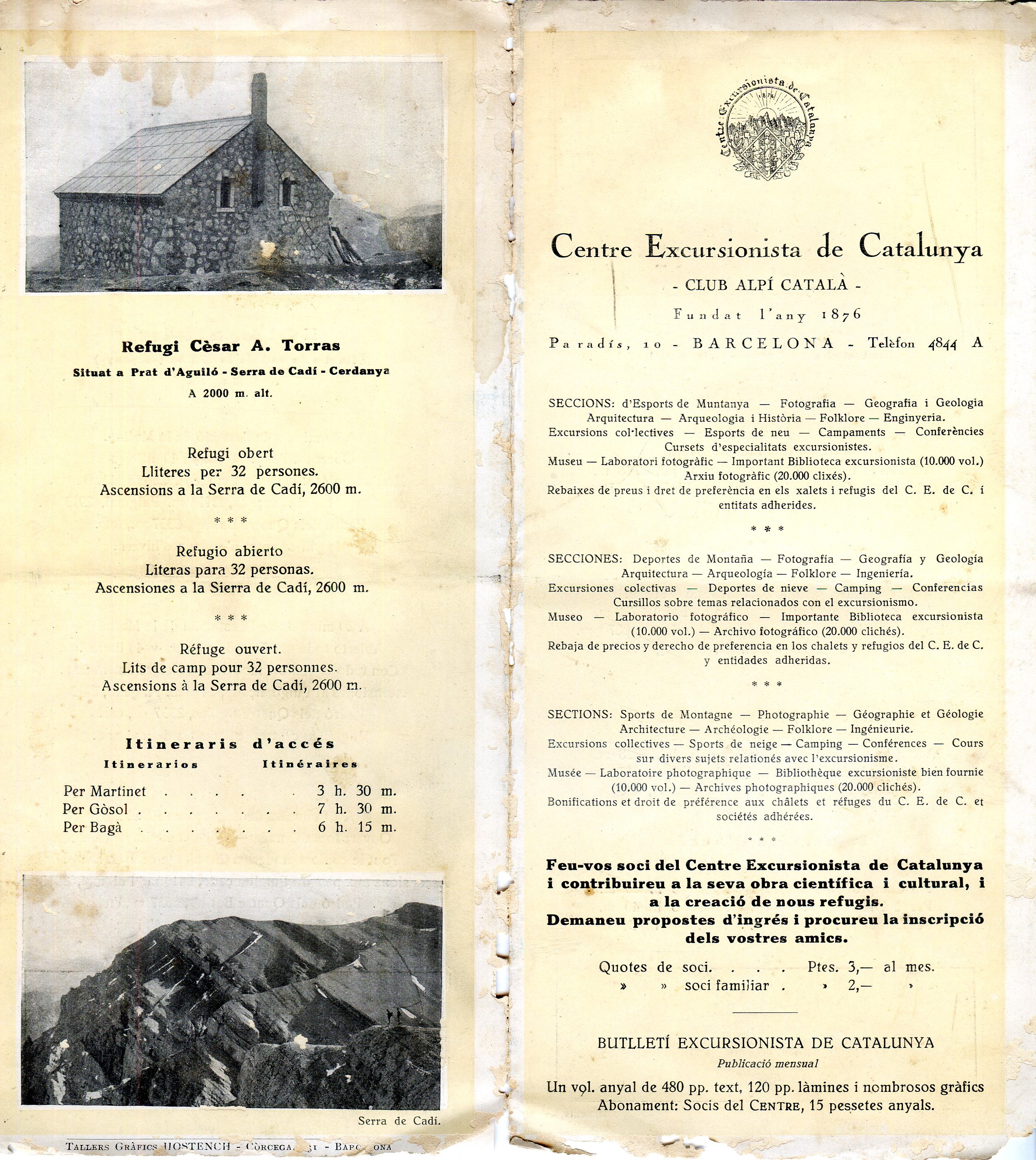 [Regugis del CEC] Centre Excursionista de Catalunya -Club Alpí Català- - Portada