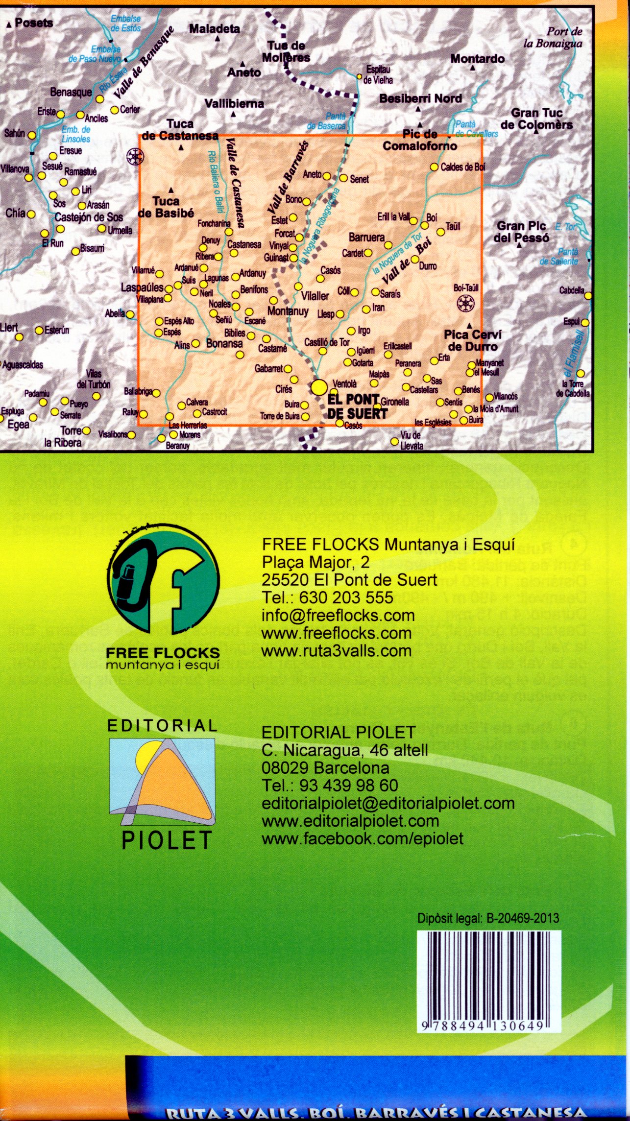 Ruta 3 Valls : Vall de Boí, Barravés i Castanesa : Alta Ribagorça-Ribagorza : Escala 1:30.000 - Miniatura 2
