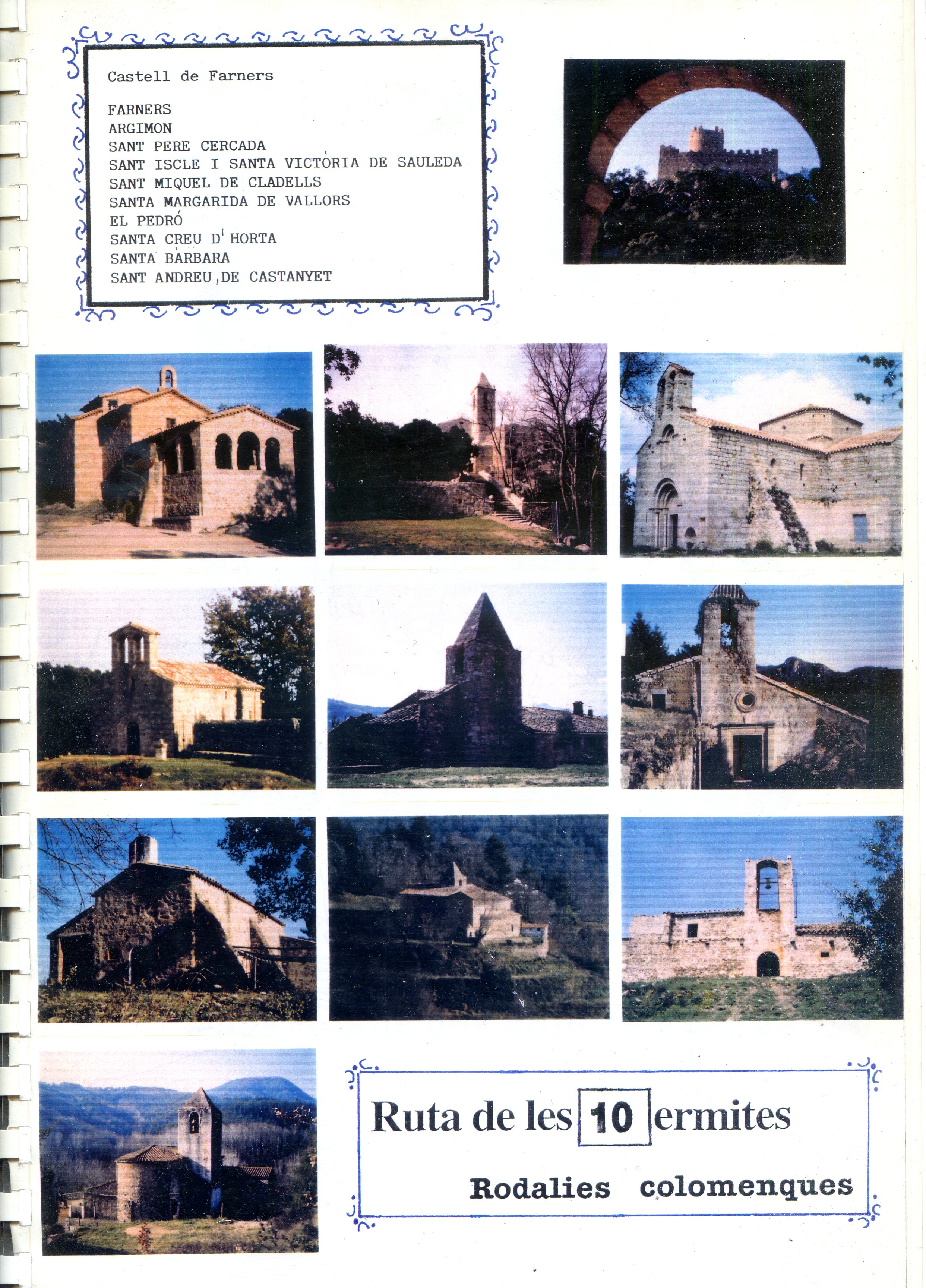 Ruta de les 10 ermites : Rodalies colomenques : Vagarejant per solells i baguenys - Portada
