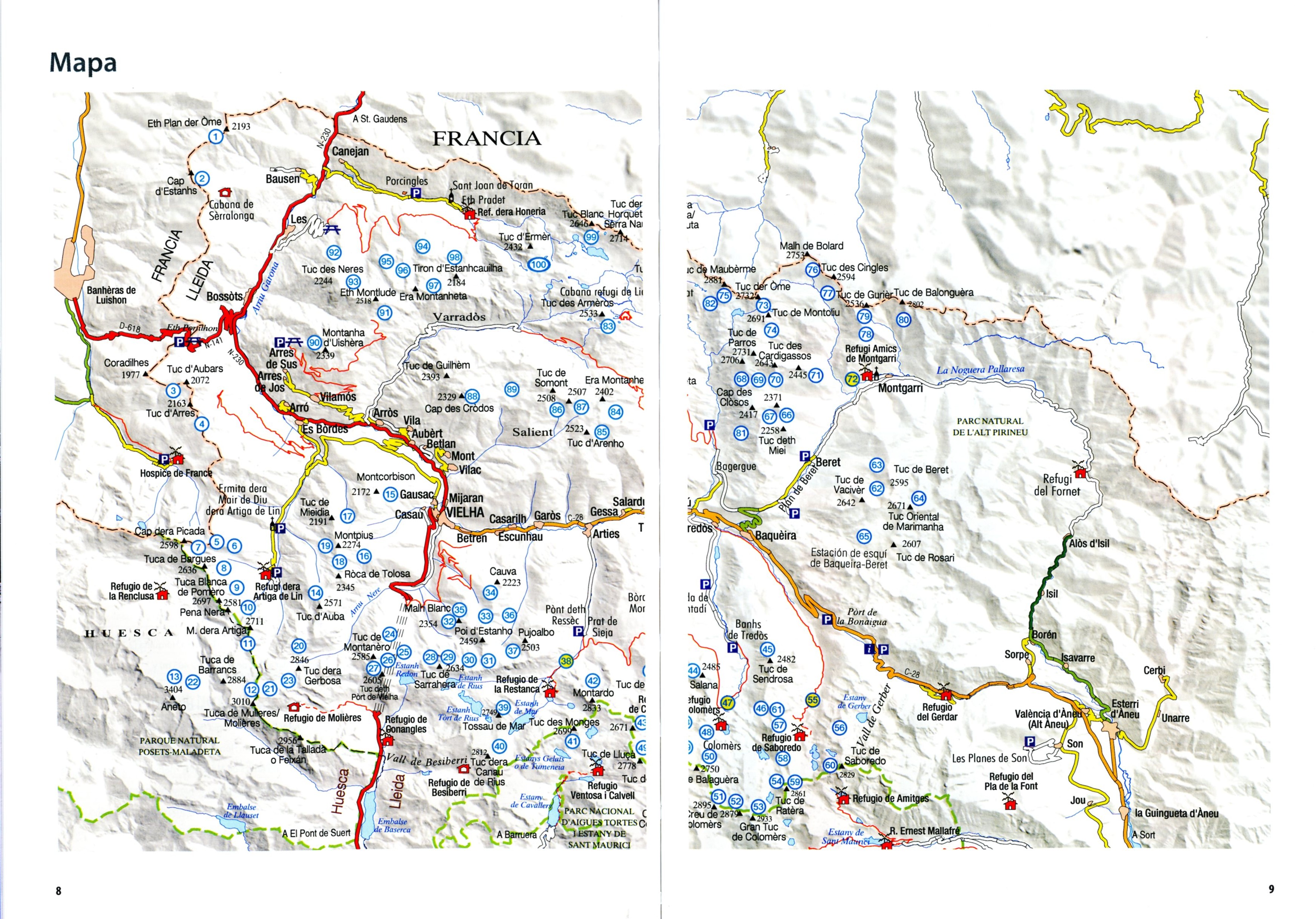Rutas con esquís Pirineo Catalán y Andorra : Tomo II : 1a01 recorridos : Val d'Aran - Miniatura 3