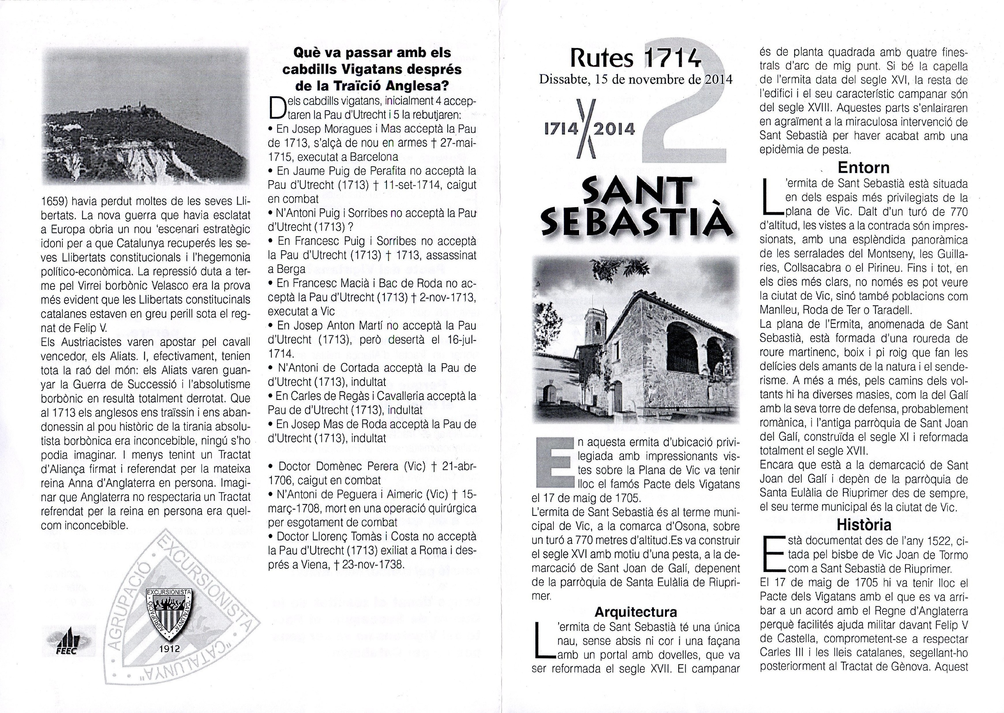 Rutes 1714 : Dissabte, 15 de novembre de 2014 - Portada