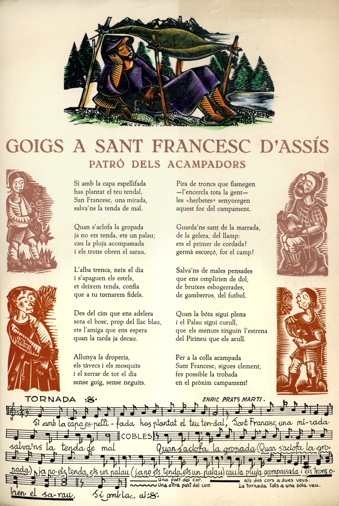 Goigs a llaor de Sant Francesc d'Assís : Goigs a Sant Francesc d'Assís patró dels acampadors - Miniatura 2