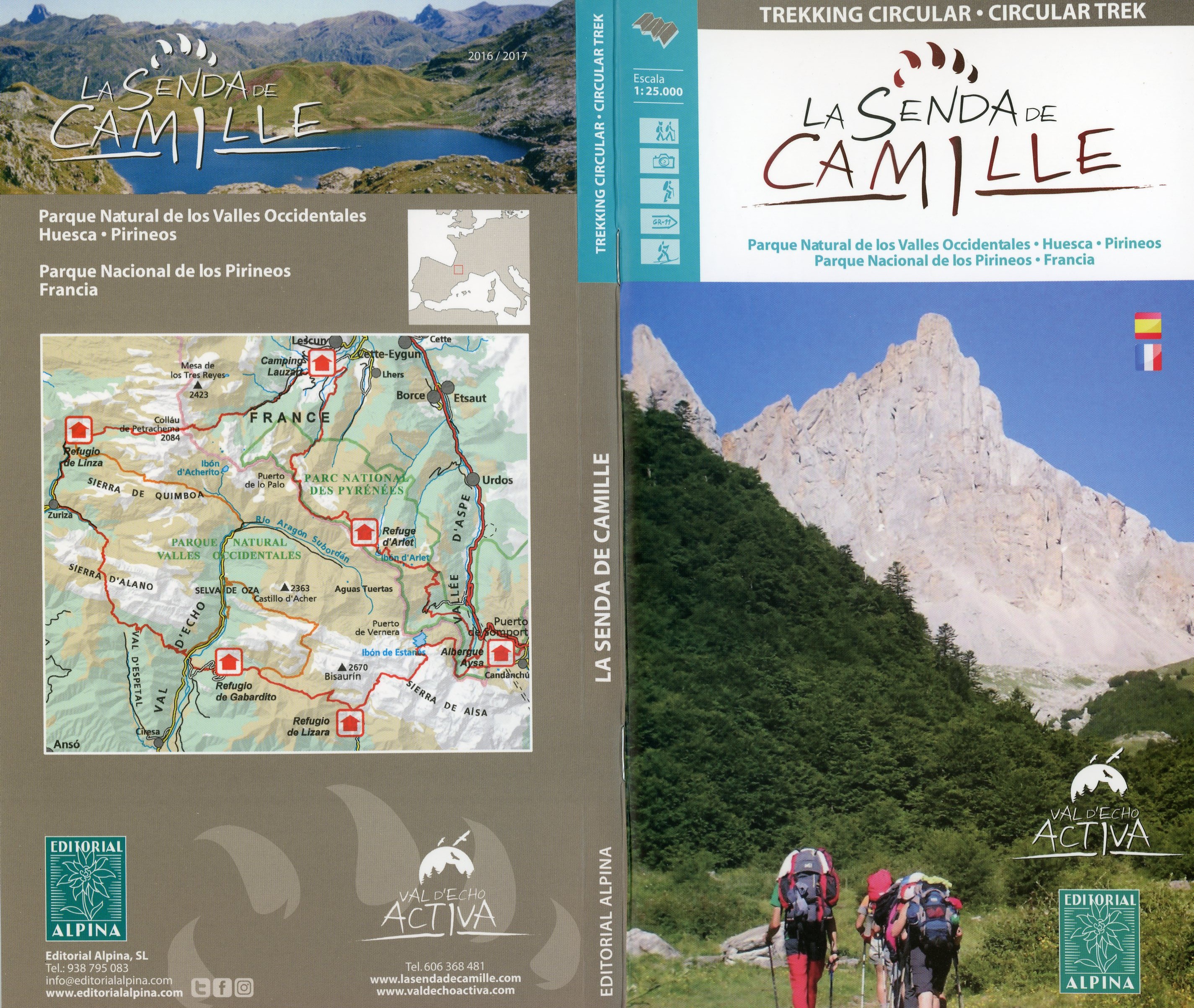 Senda de Camille, La : Parque Natural de los Valles Occidentales · Huesca · Parque Nacional de los Pirineos · Francia - Portada
