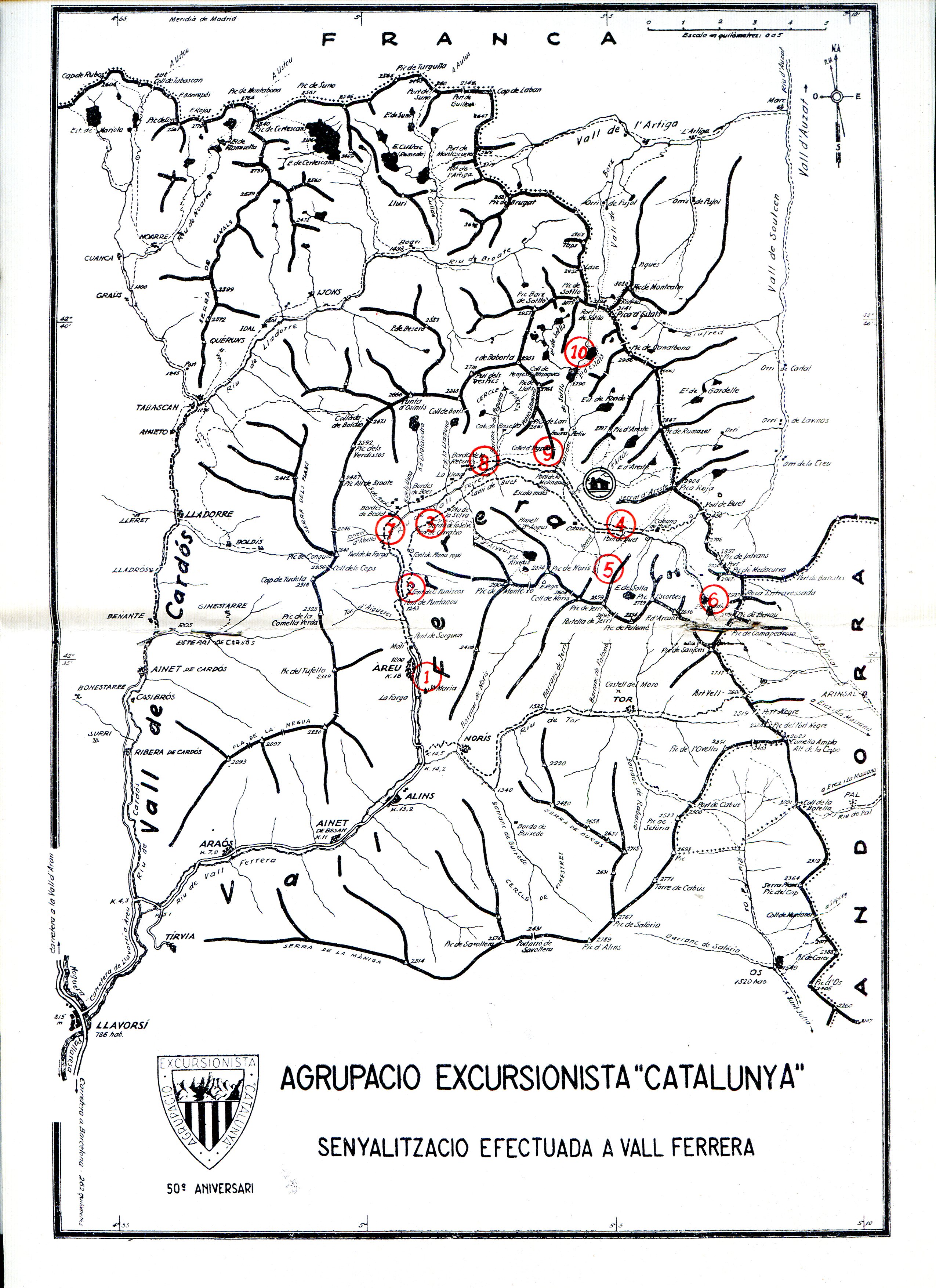 Senyalització de Vall Ferrera : Agrupació Excursionista "Catalunya" - Miniatura 3