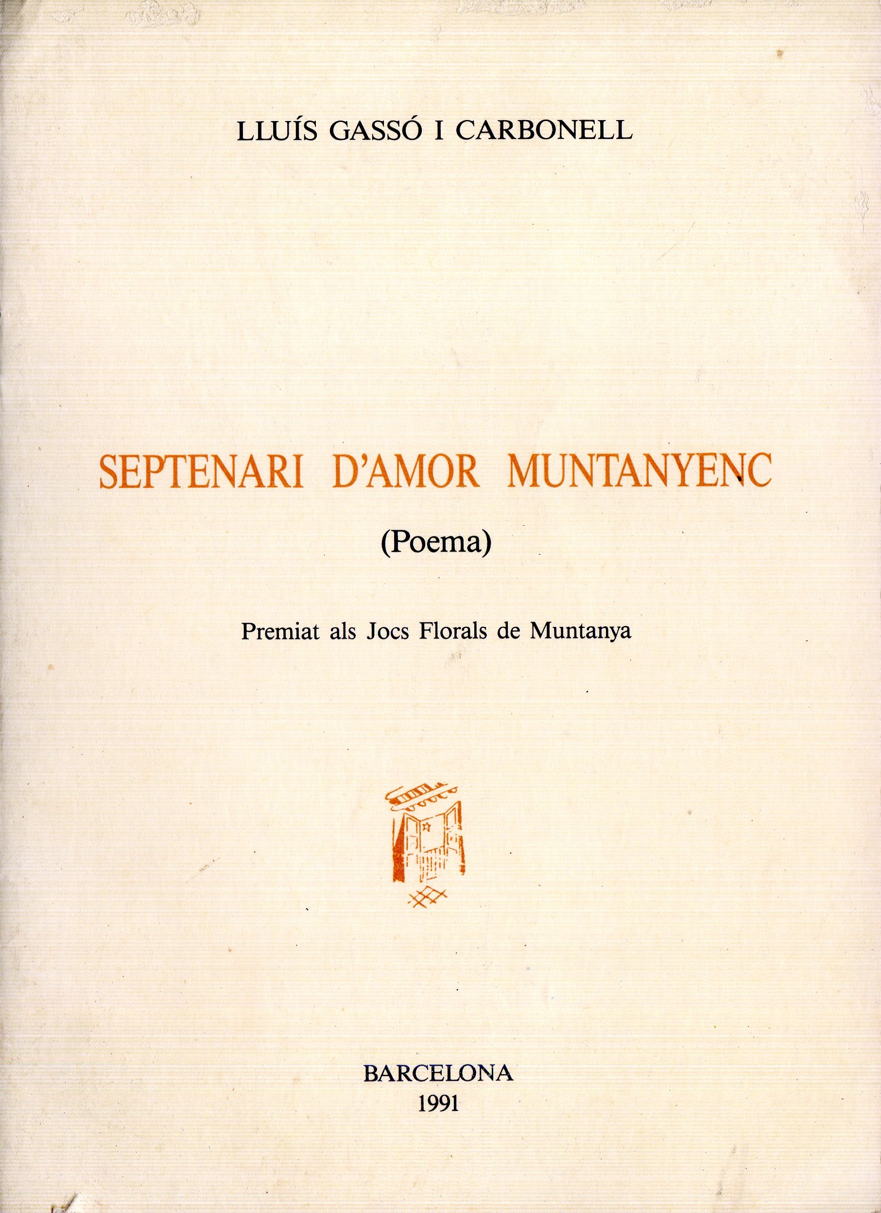 Septenari d'amor muntanyenc : (Poema) - Portada