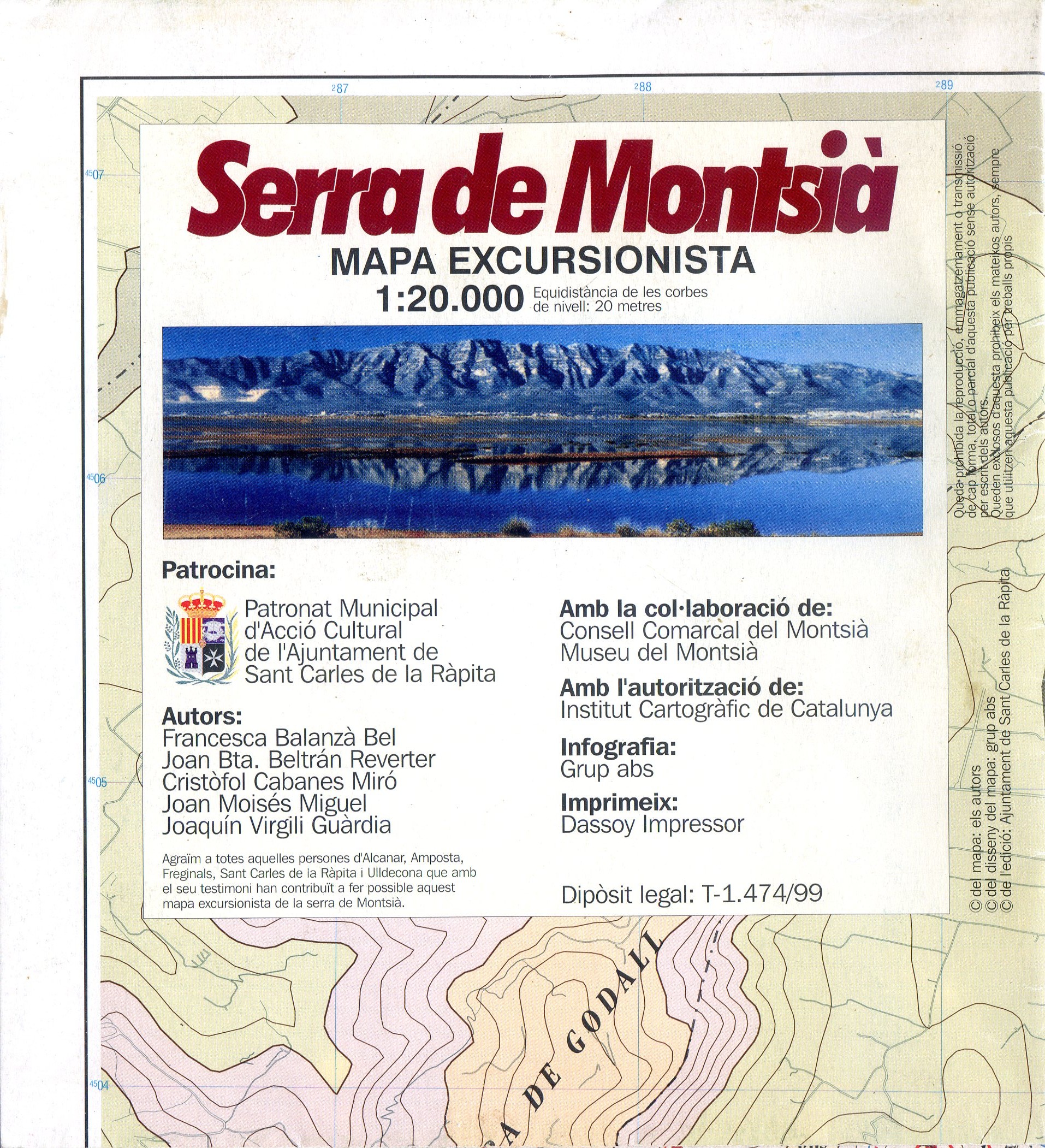 Serra de Montsià : Mapa excursionista : 1:20.000 - Portada