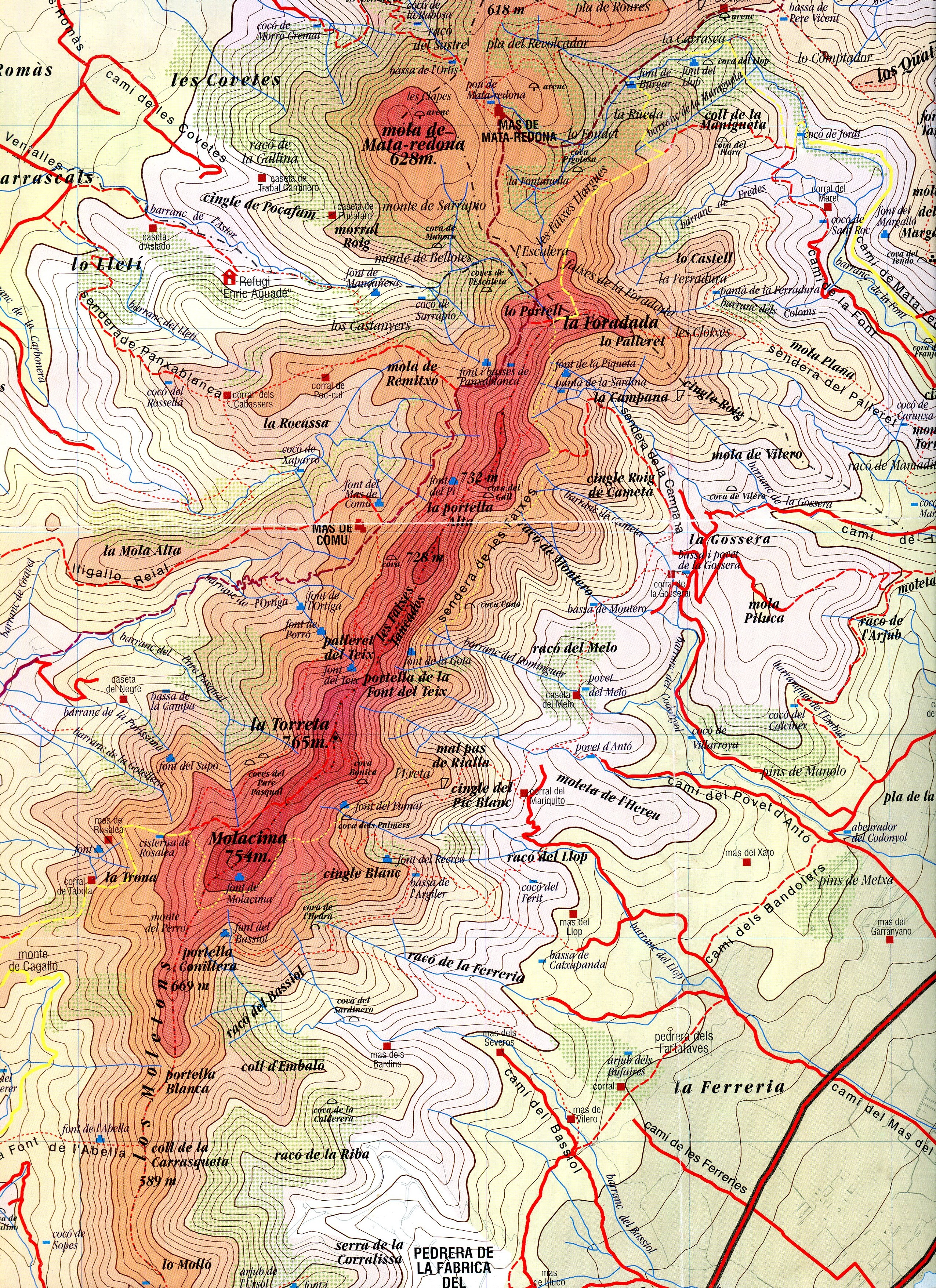 Serra de Montsià : Mapa excursionista : 1:20.000 - Miniatura 2