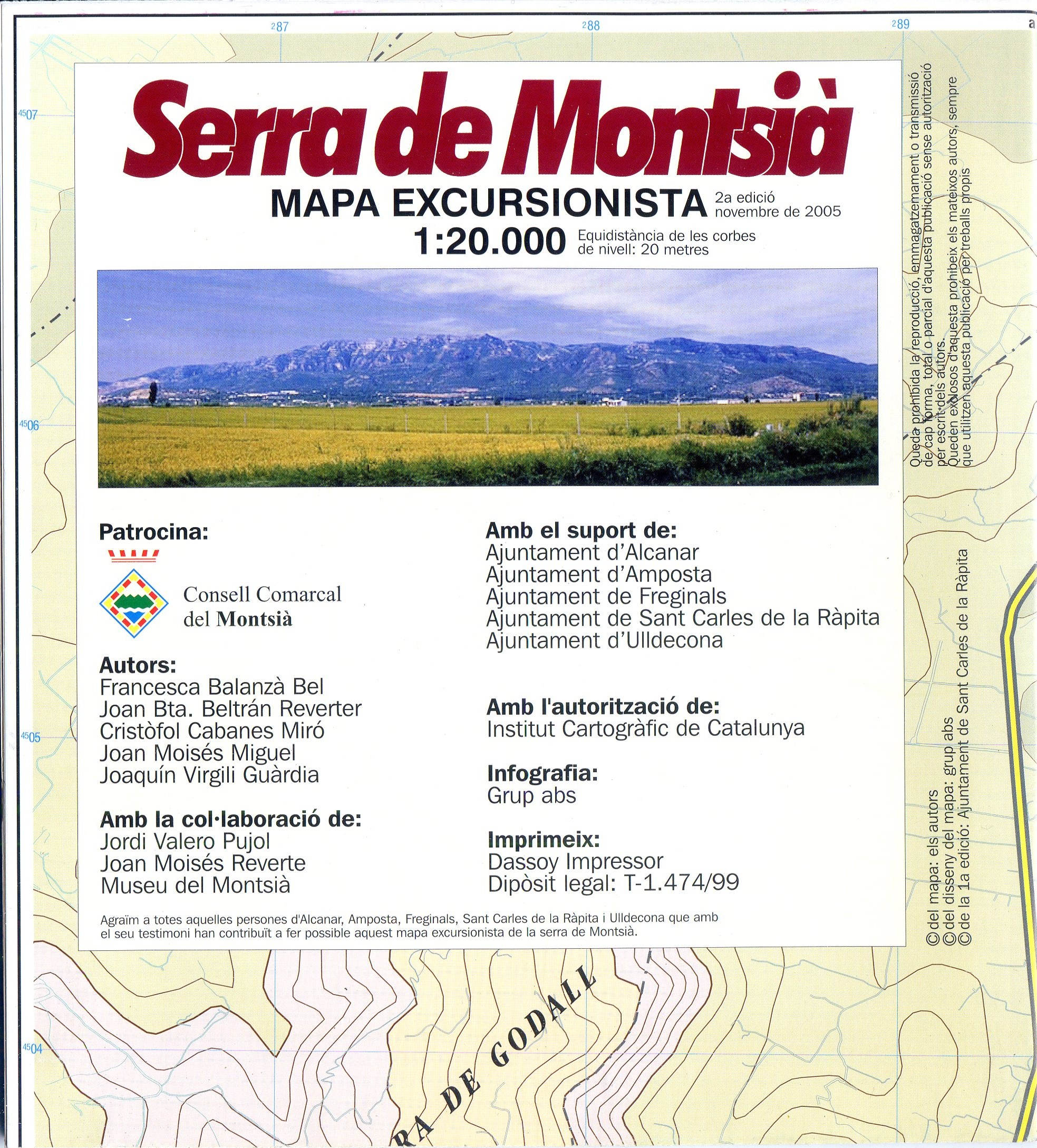 Serra de Montsià : Mapa excursionista : 1:20.000 - Portada