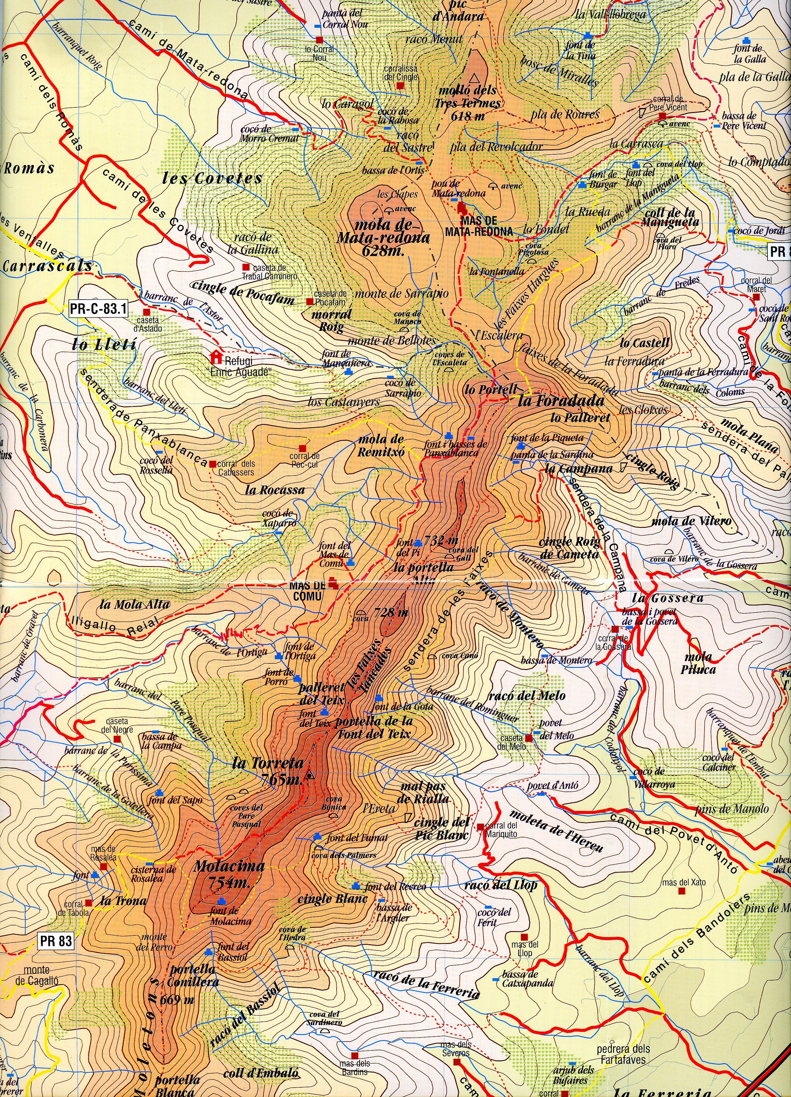 Serra de Montsià : Mapa excursionista : 1:20.000 - Miniatura 2