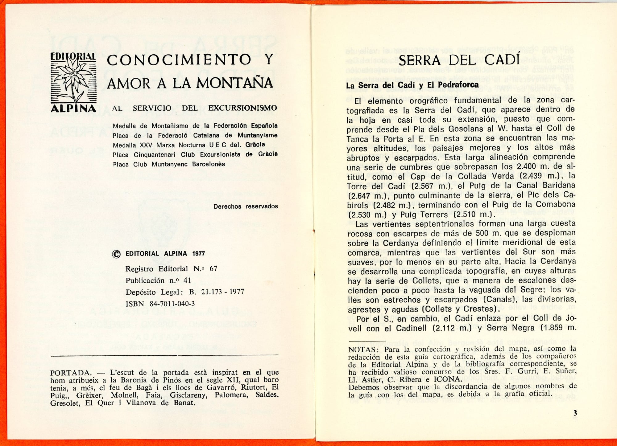 Serra del Cadí Pedraforca : Serra Pedragosa - Cadinell - Tancalaporta - Costa Freda : Tuixén - Gósol - Saldes - El Quer - Miniatura 3