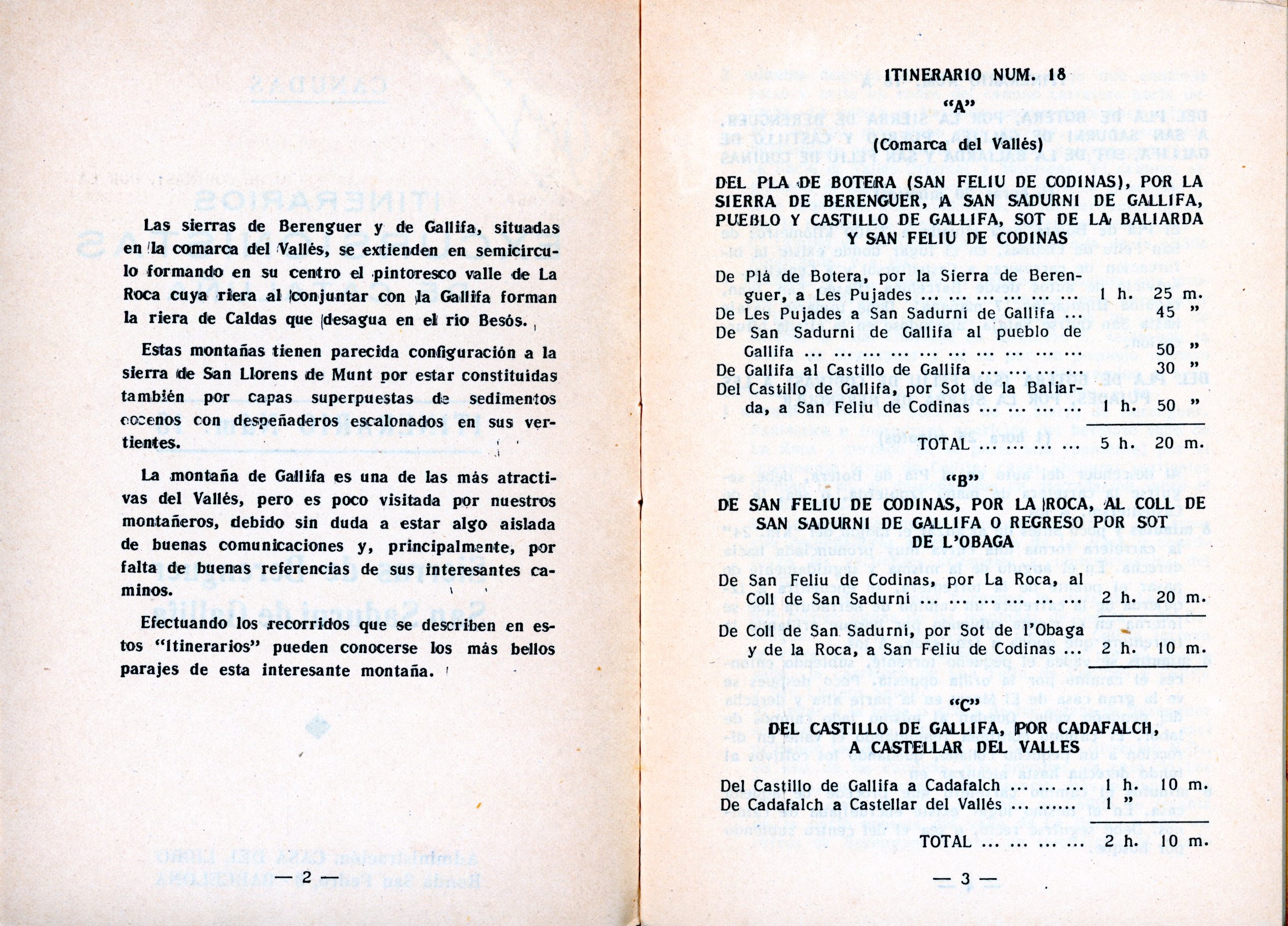 Sierras de Berenguer y San Sadurní de Gallifa : (Comarca del Vallés) - Miniatura 2