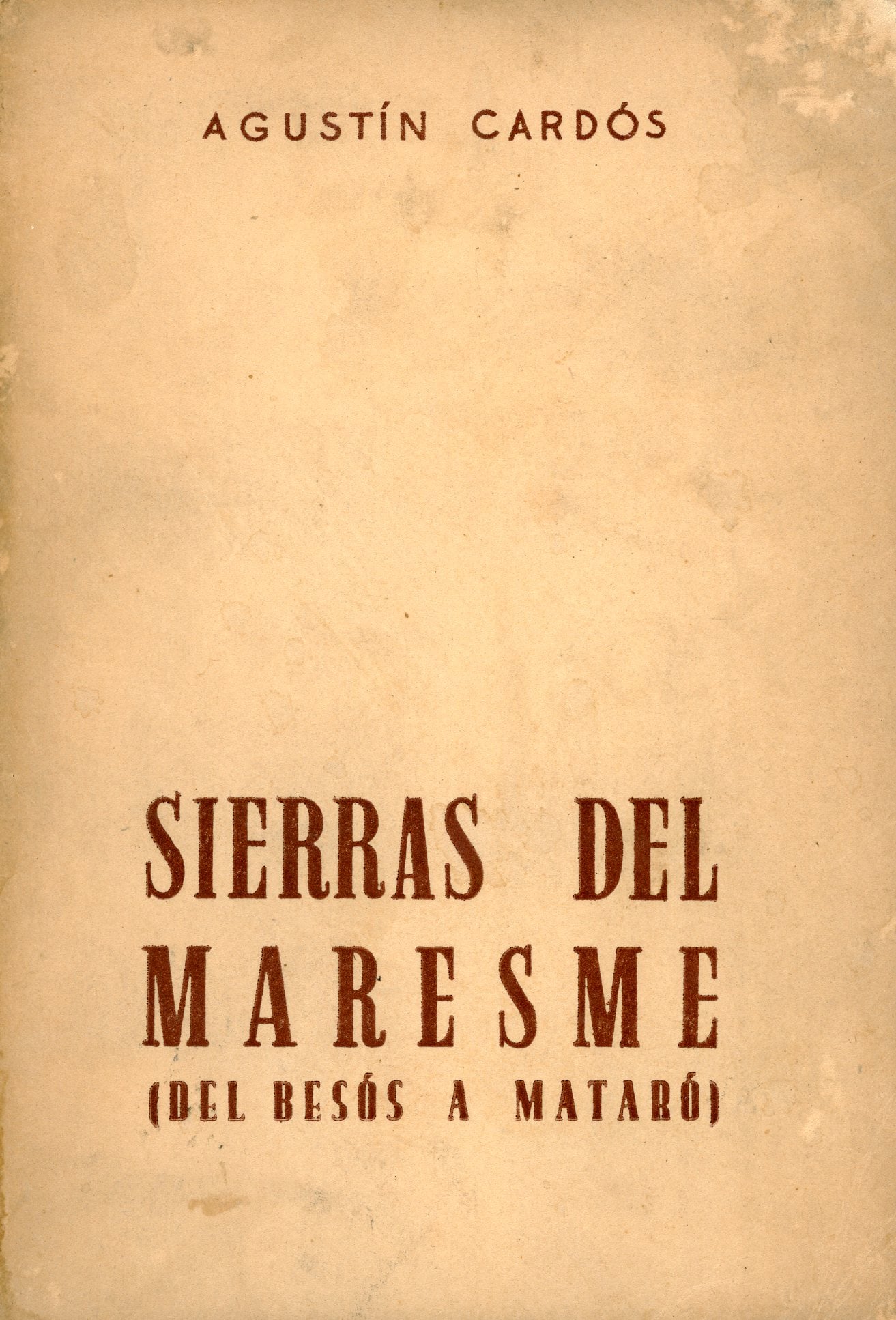 Sierras del Maresme : (del Besós a Mataró) - Portada