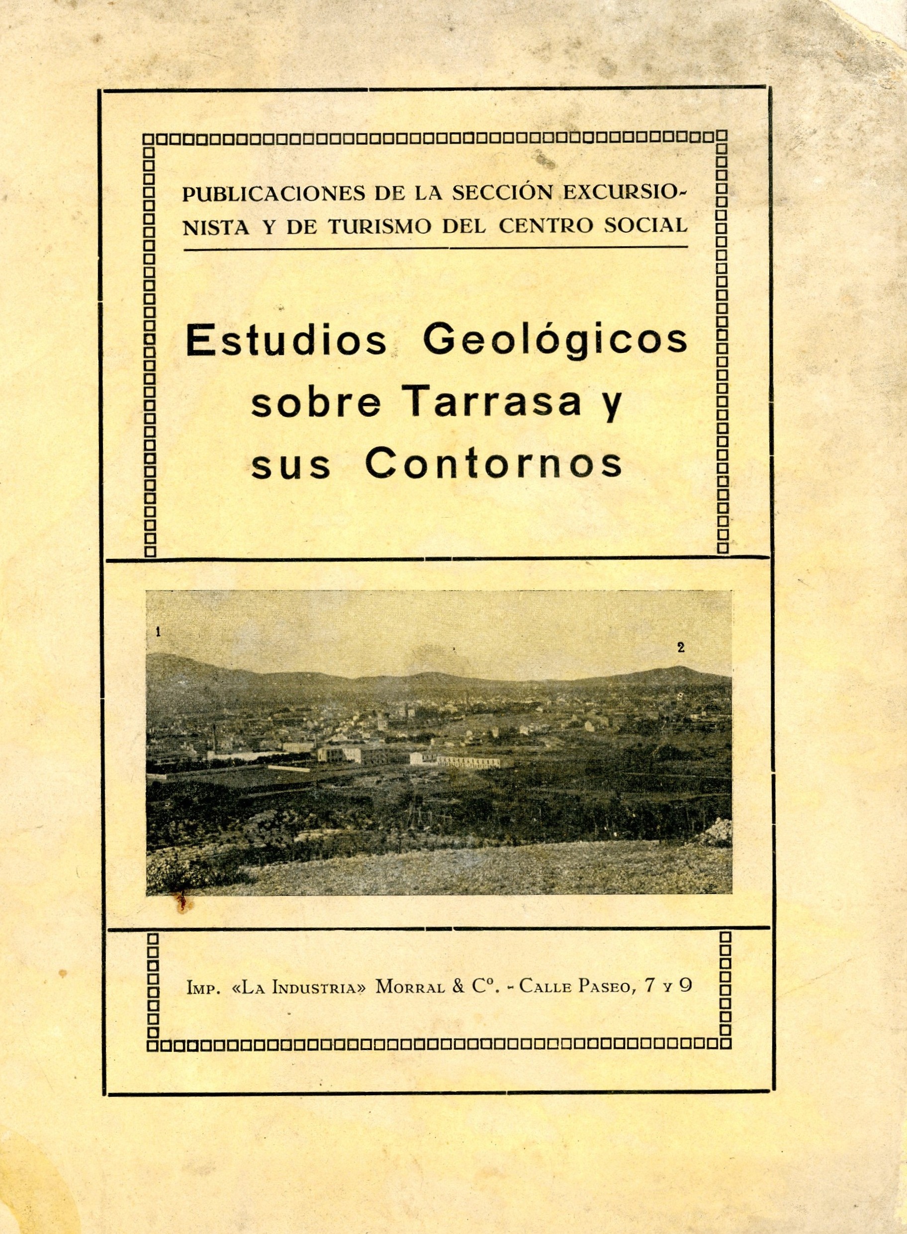Estudios geológicos sobre Tarrasa y sus contornos - Portada