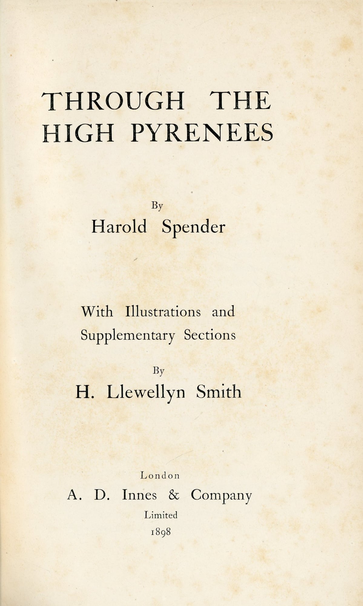 Through the high Pyrenees - Portada