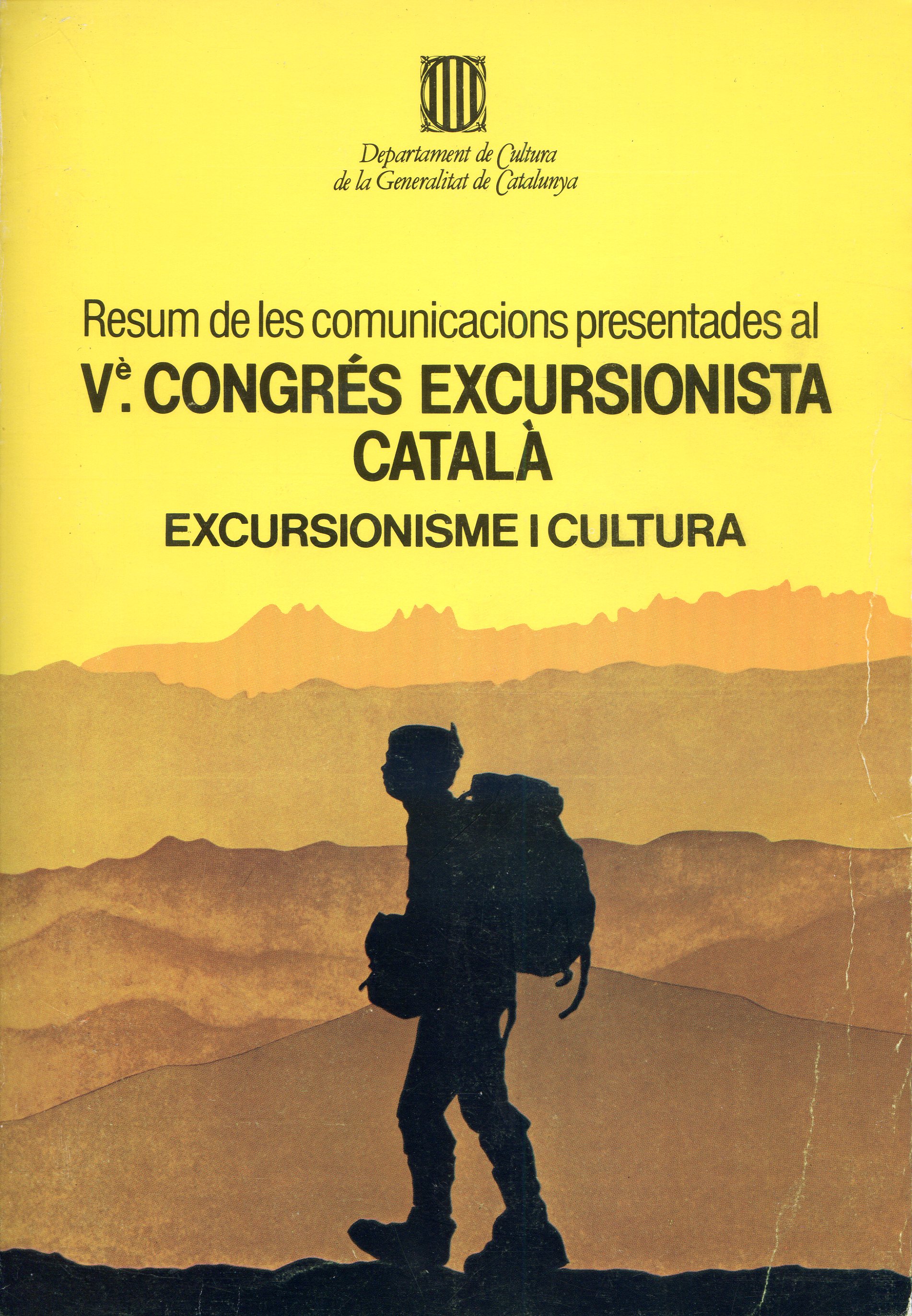Comunicacions presentades al Vè Congrés Excursionista català : Excursionisme i cultura. - Portada