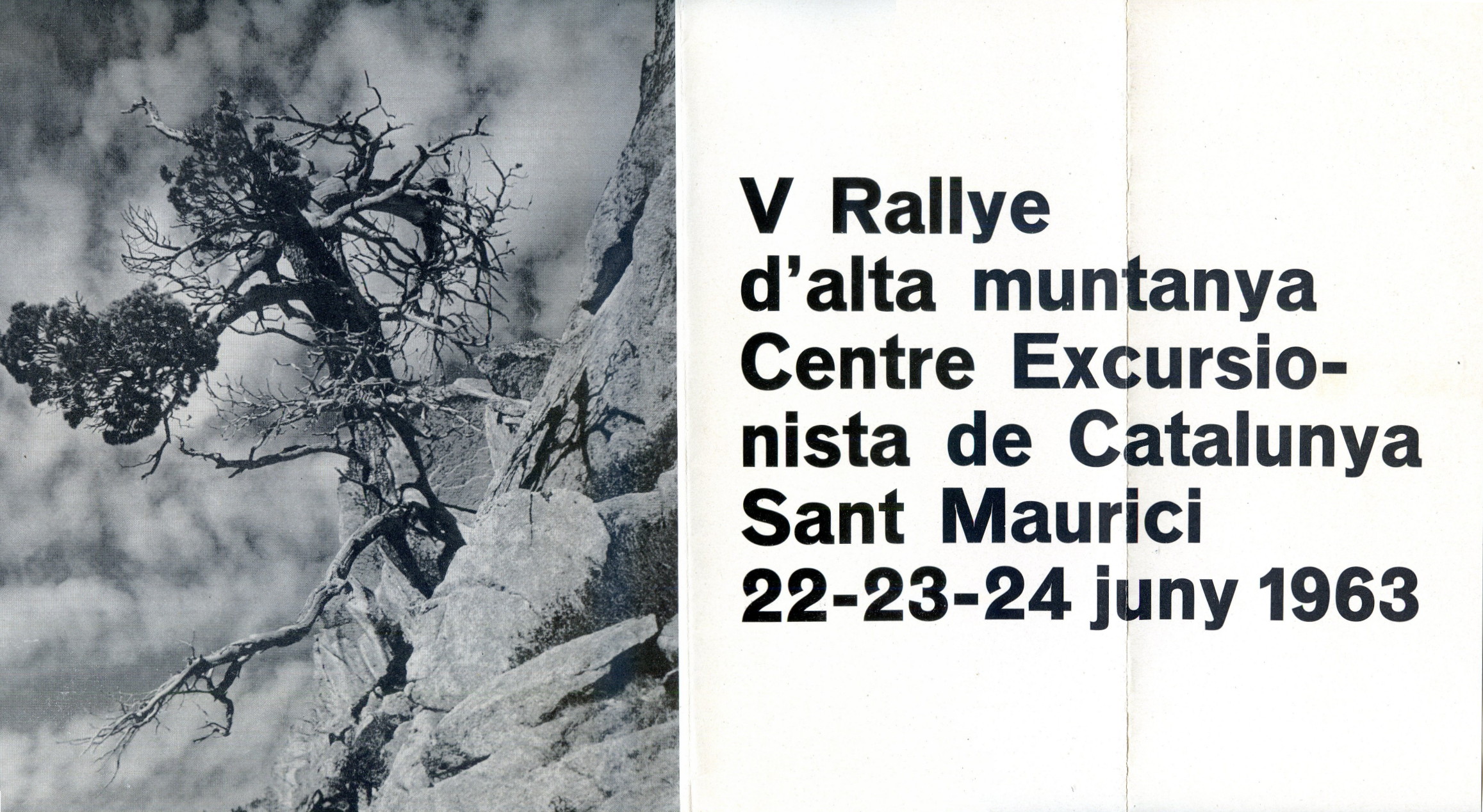 V Rallye d'alta muntanya Centre Excursionista de Catalunya Sant Maurici : 22-23-24 juny 1963 - Portada