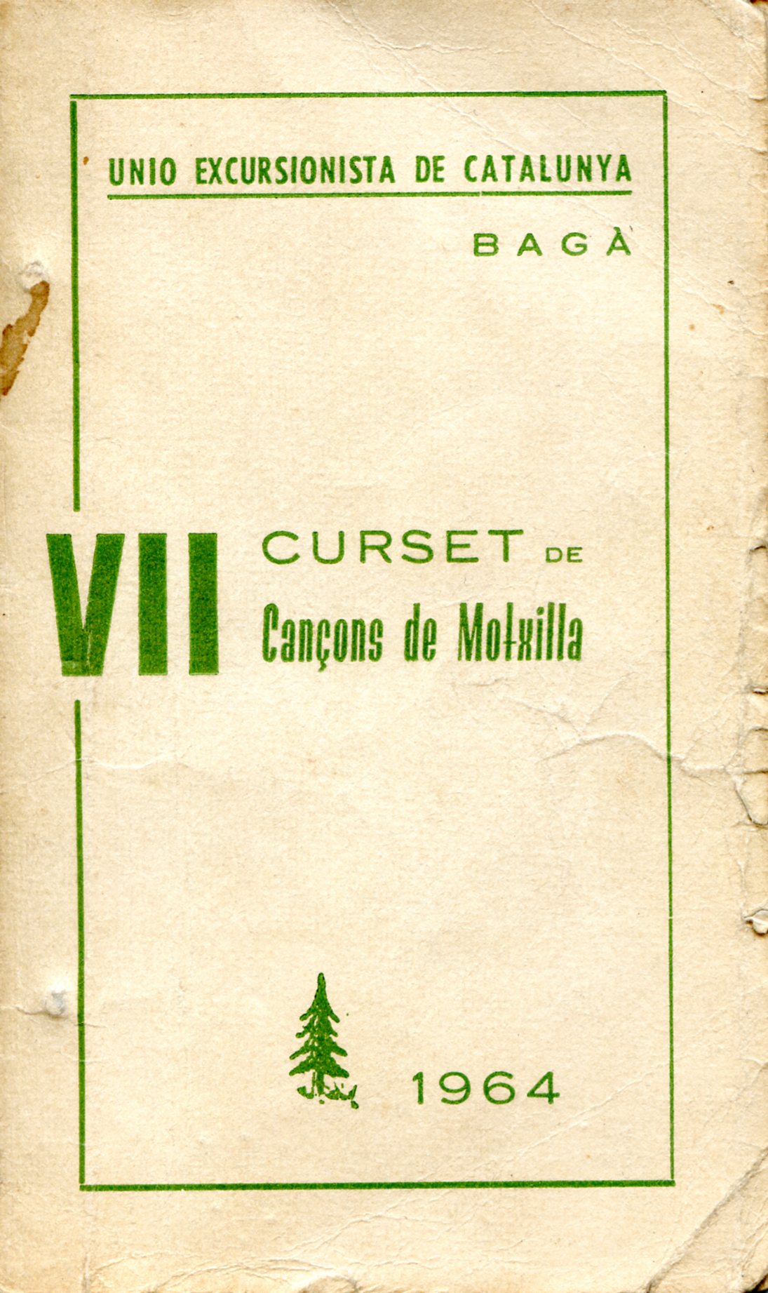 VII Curset de Cançons de Motxilla - Portada