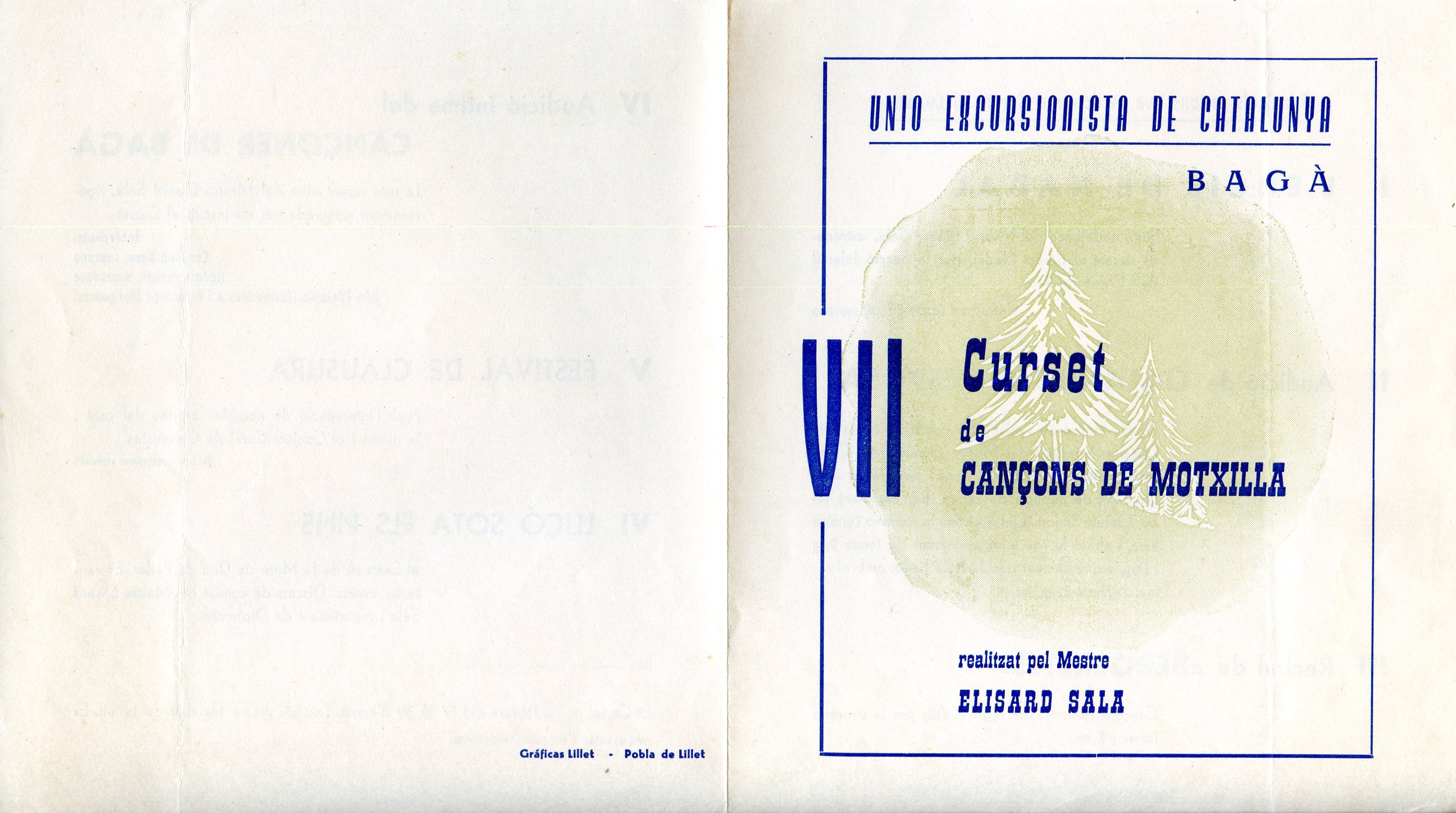 VII Curset de Cançons de Motxilla - Portada