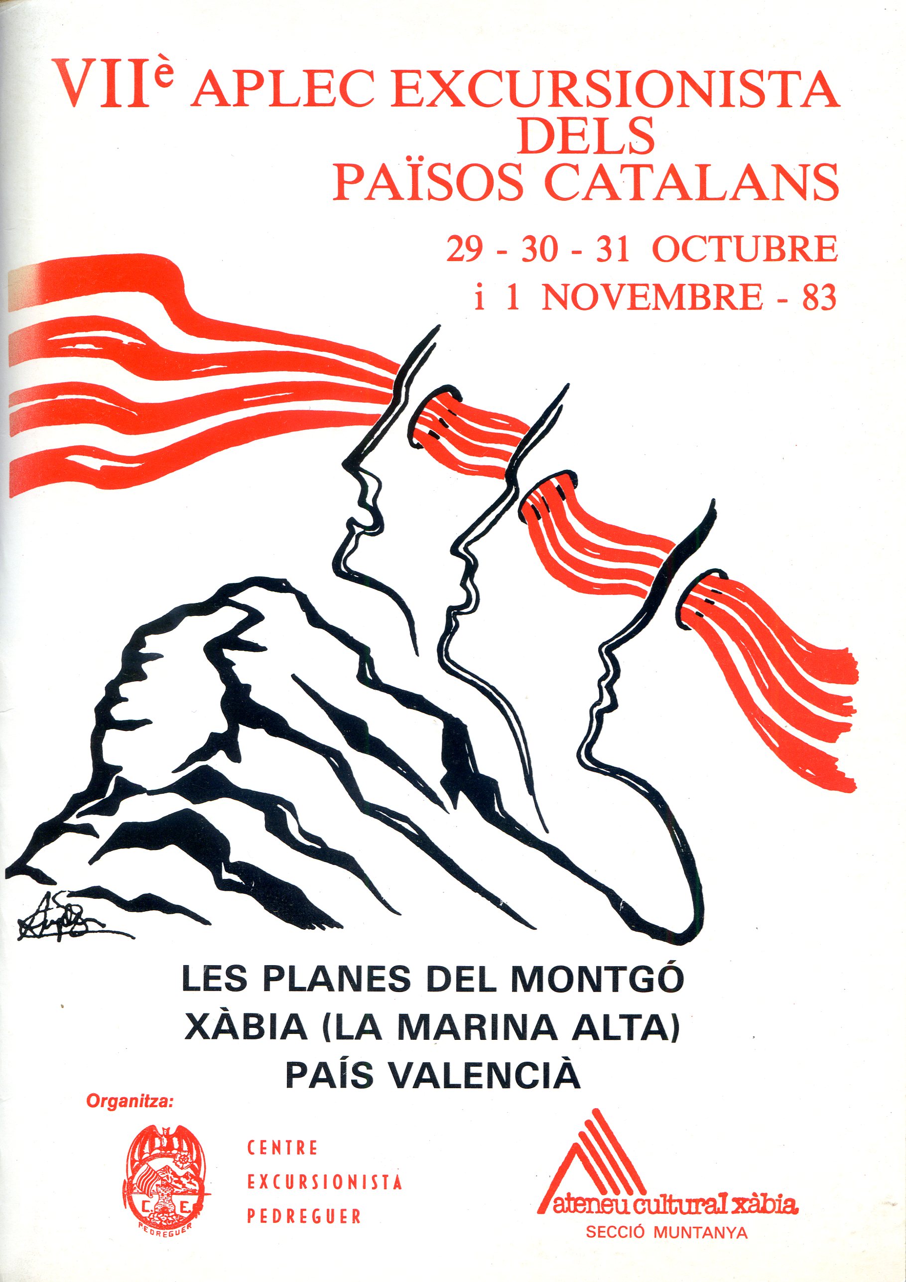 VIIè Aplec Excursionista dels Països Catalans : 29 - 30 - 31 octubre i 1 novembre - 83 : Les planes del Montgó Xàbia (La Marina Alta) País Valencià - Portada