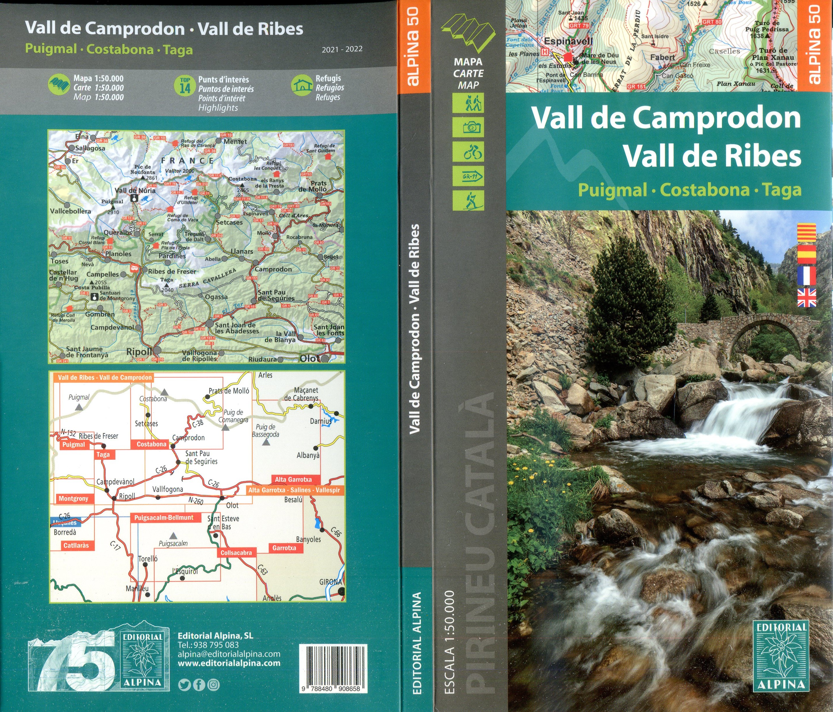 Vall de Camprodon : Vall de Ribes : Puigmal · Costabona · Taga - Portada